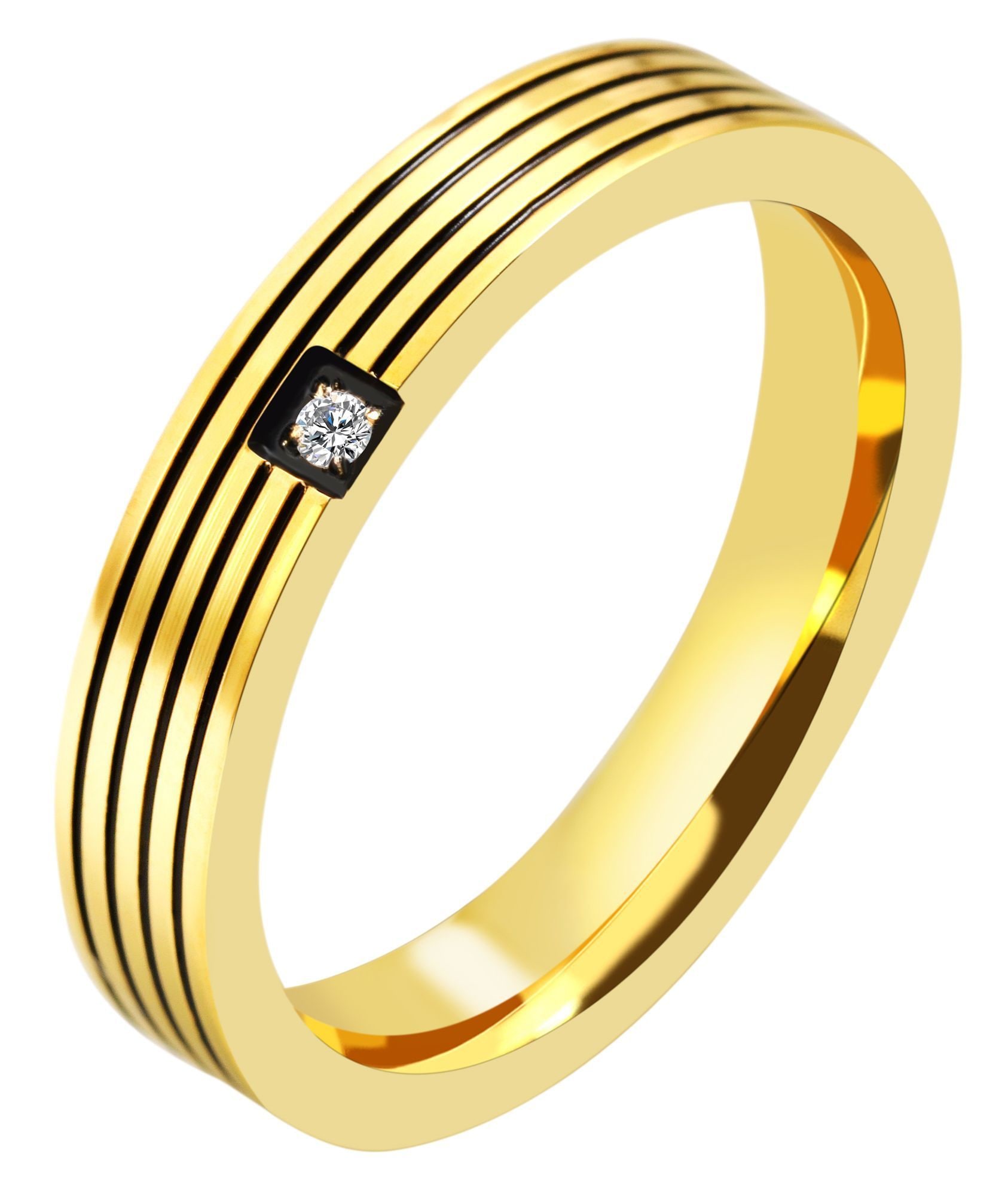 Fingerring ADELIA´S "Damen Ring aus Edelstahl" Gr. 54, gold, Fingerringe, Damen, 54, Edelstahl, Fingerring 2