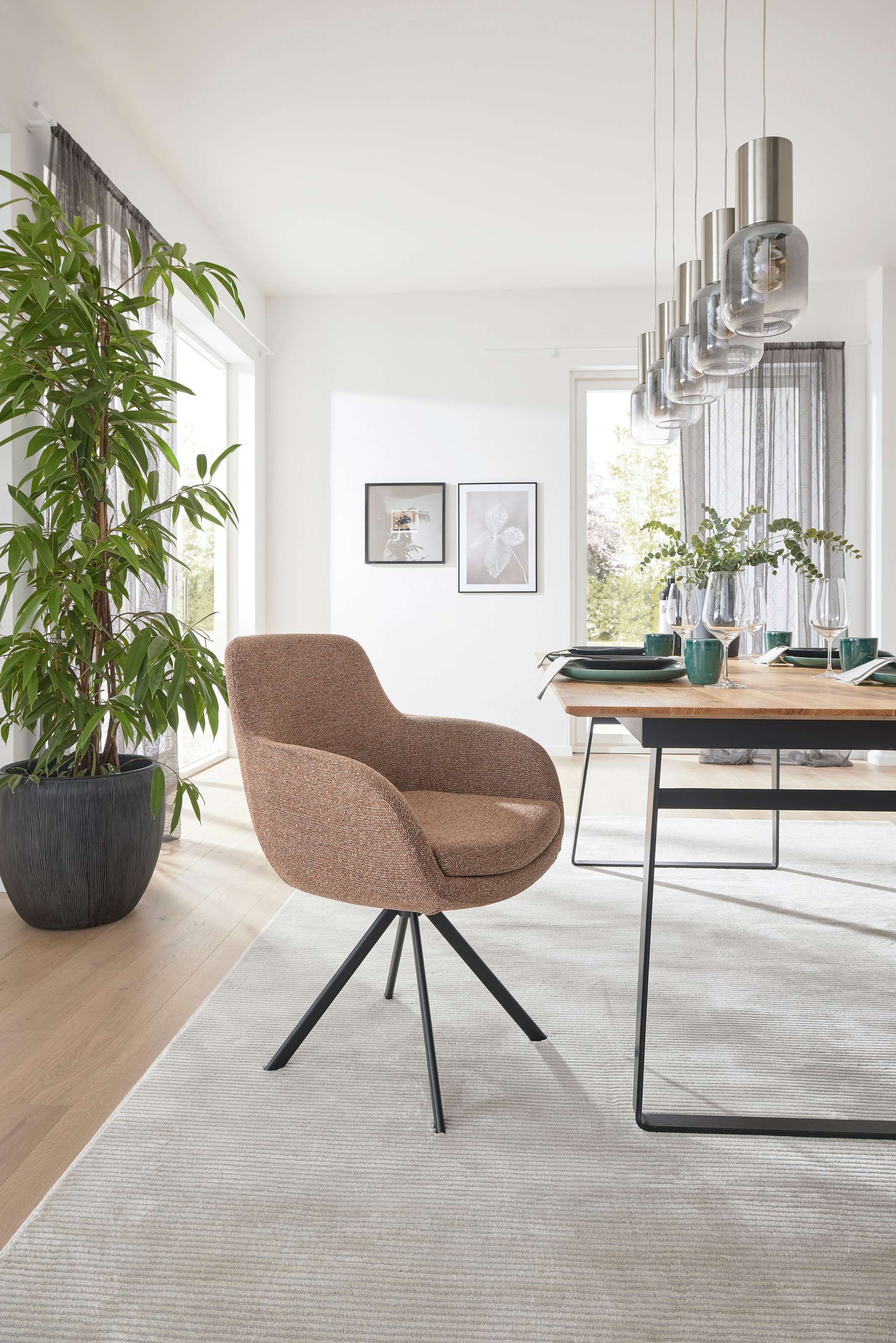 Musterring Esszimmerstuhl "Tavia" (Set) 2 Stk.Stativgestell Eisen schwarz, günstig online kaufen