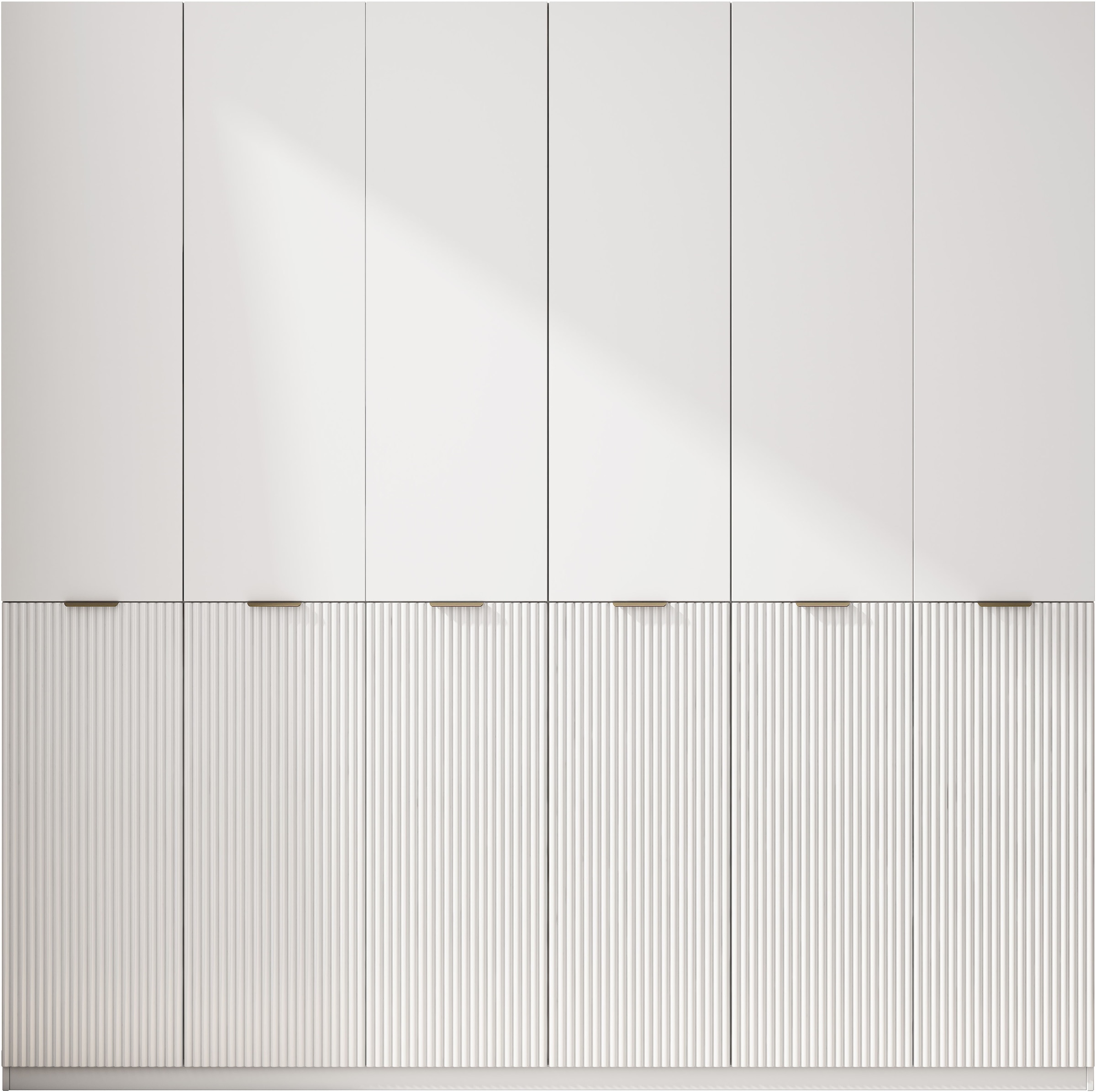 OTTO home Kleiderschrank »Jorella Schlafzimmerschrank Garderobe mit Softclose Türen« eleganter Schlafzimmerschrank Rillendesign Trend Breite 241cm