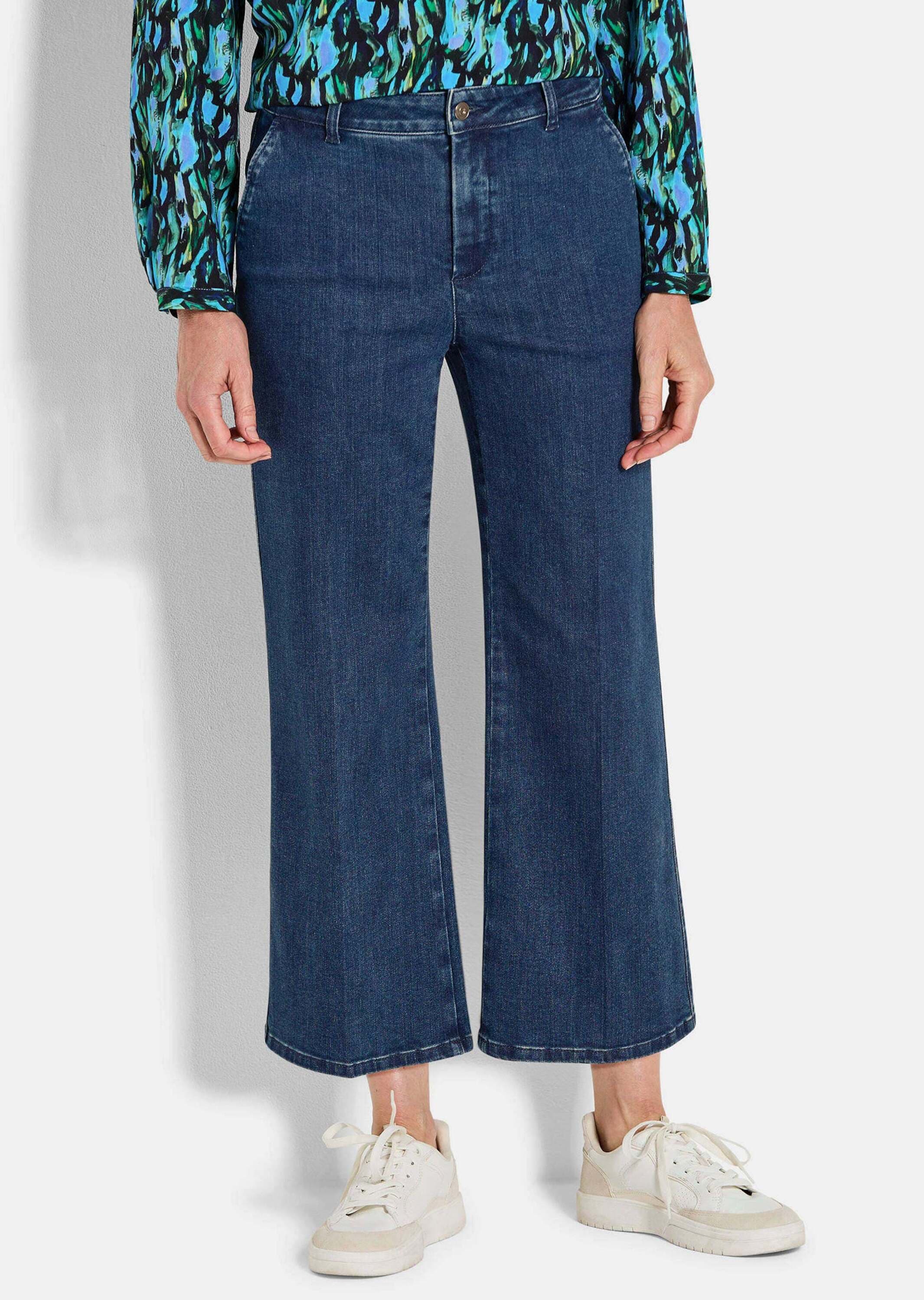 GOLDNER Regular-fit-Jeans »Jeans-Culotte VERA mit Bügelfalten«