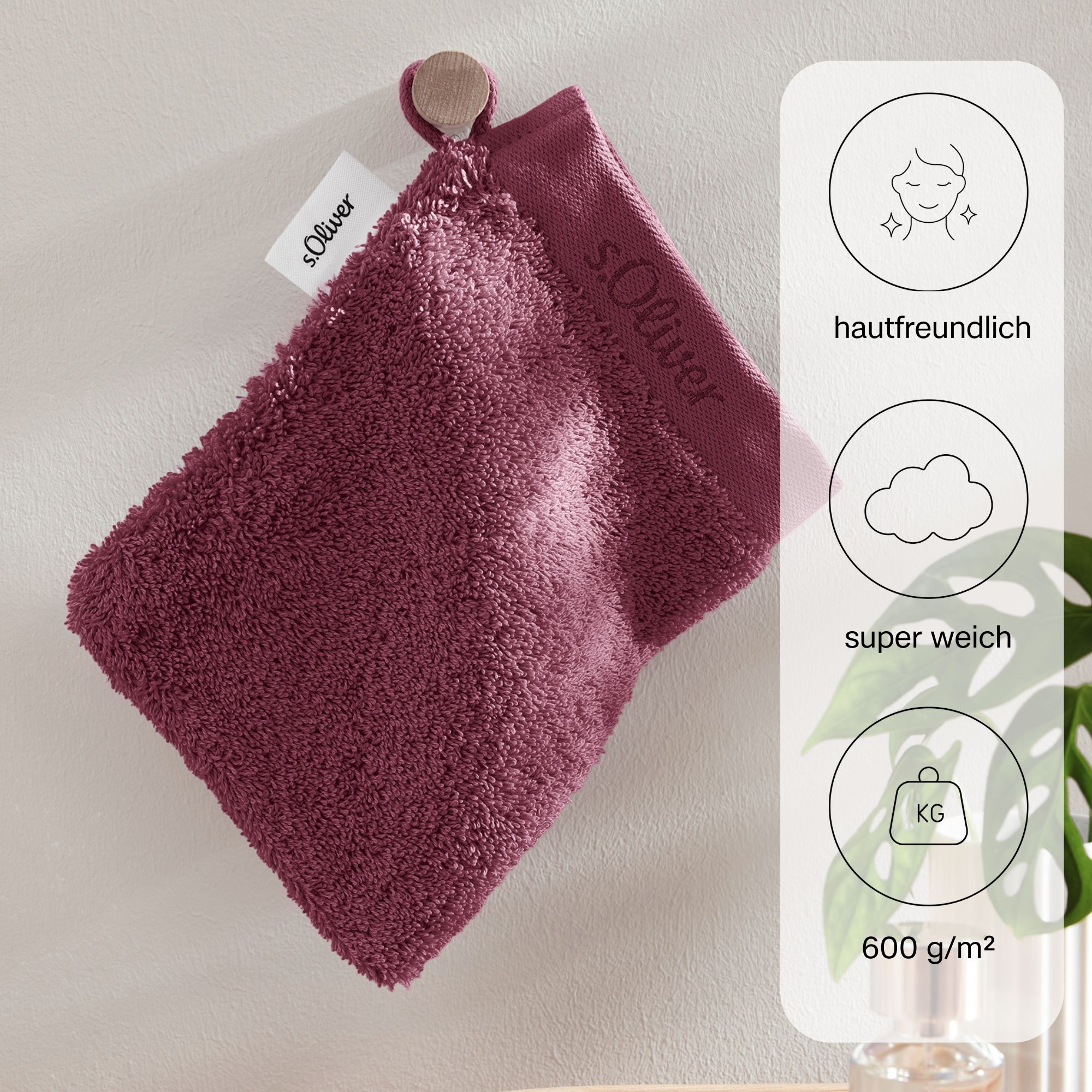 s.Oliver Waschhandschuh "s.Oliver, Premium Qualität, 600 gr/m², auch als Se günstig online kaufen