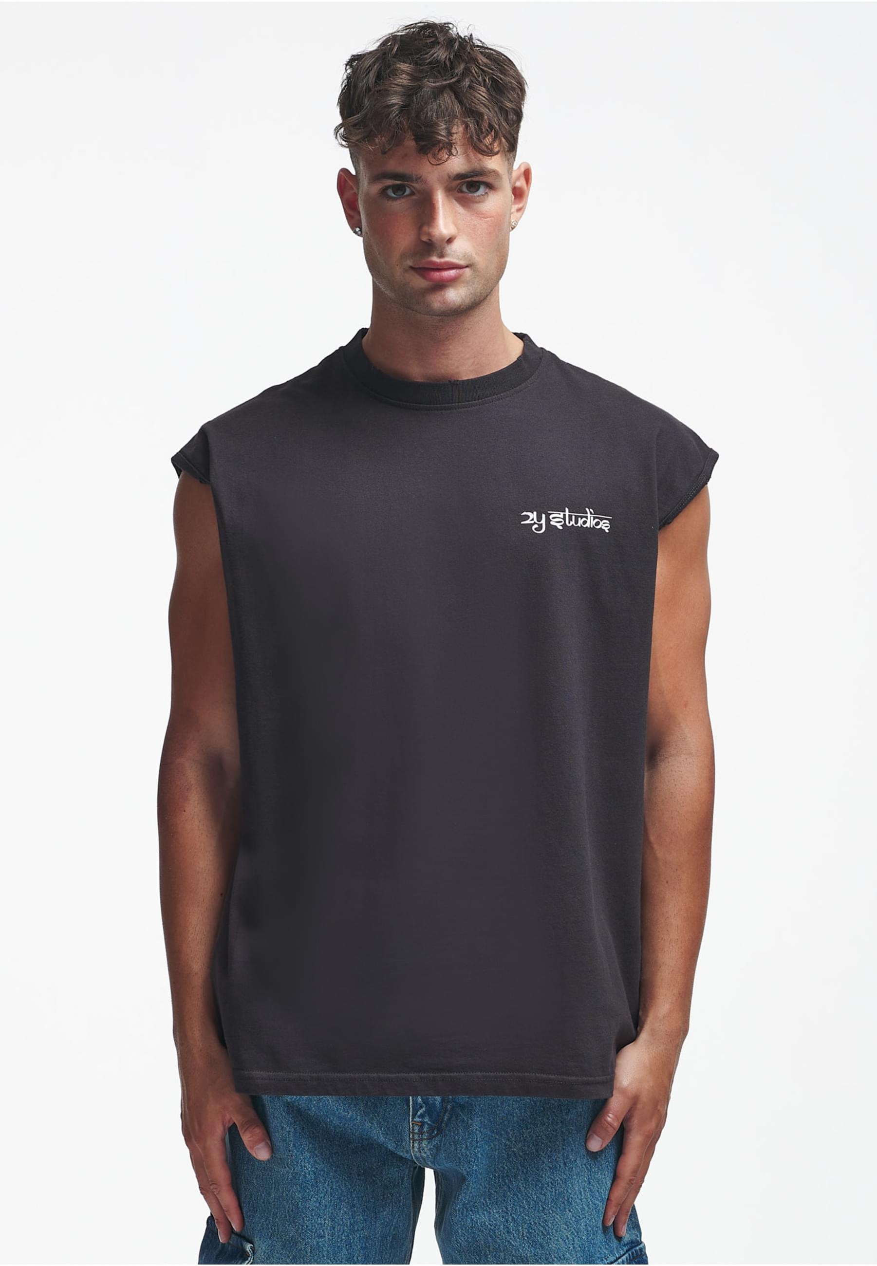 2Y Studios Tanktop »2Y Studios Herren 2Y Tiger Oversize Sleeveless Shirt«, (1 tlg.)