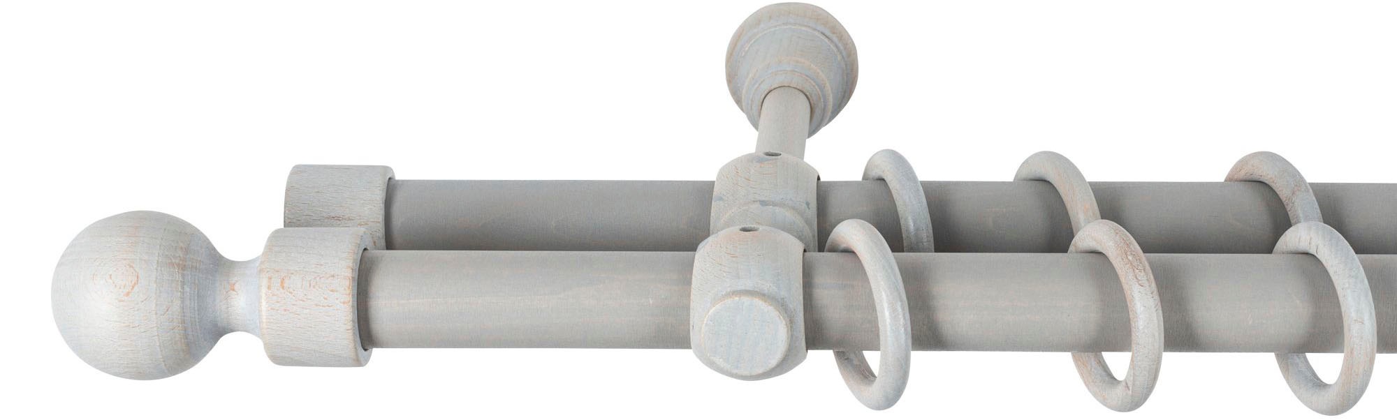 SN DECO GROUP Gardinenstange "Giro" 2 läufig-läufig Fixmaß 28 mm, Holz, ver günstig online kaufen