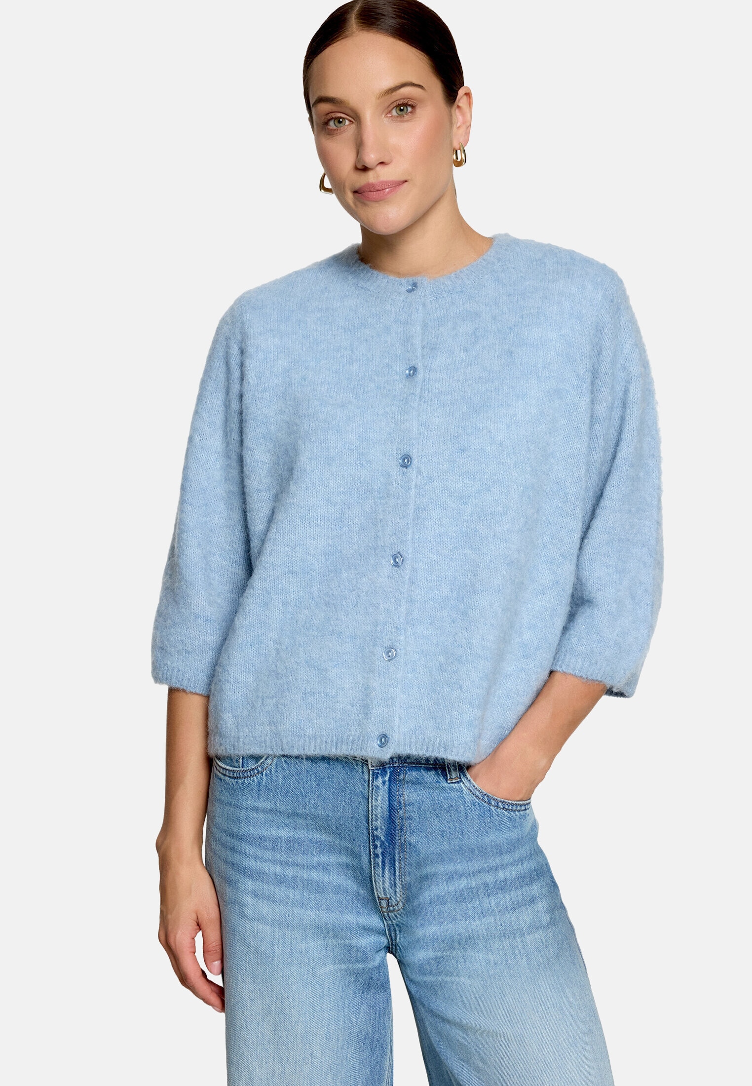 Zero Strickjacke »Damen mit Knöpfen« 1 Knopfleiste