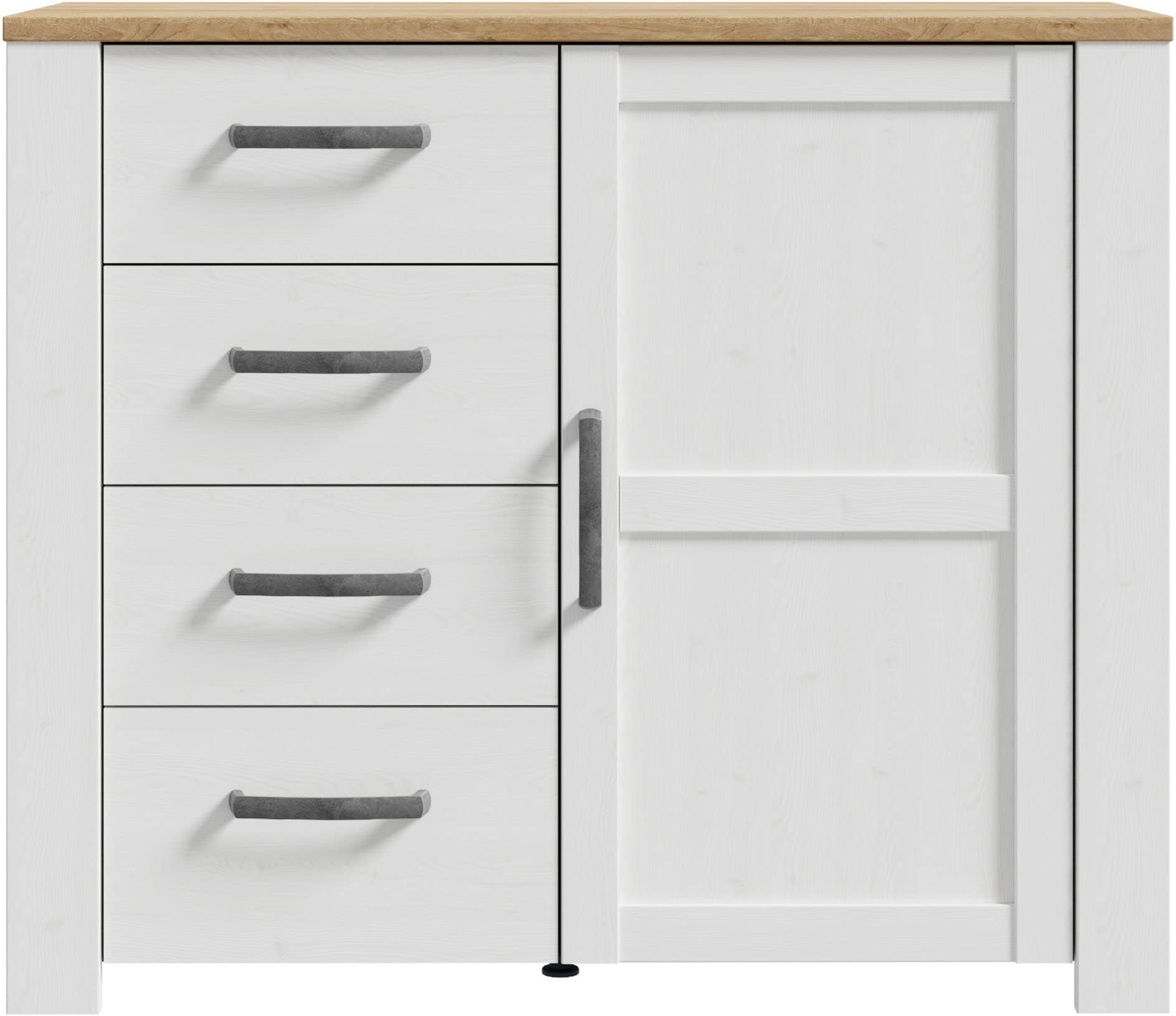 FORTE Kommode B/H/T 101,4/87/42 cm, Soft Close, 4 Schubkästen