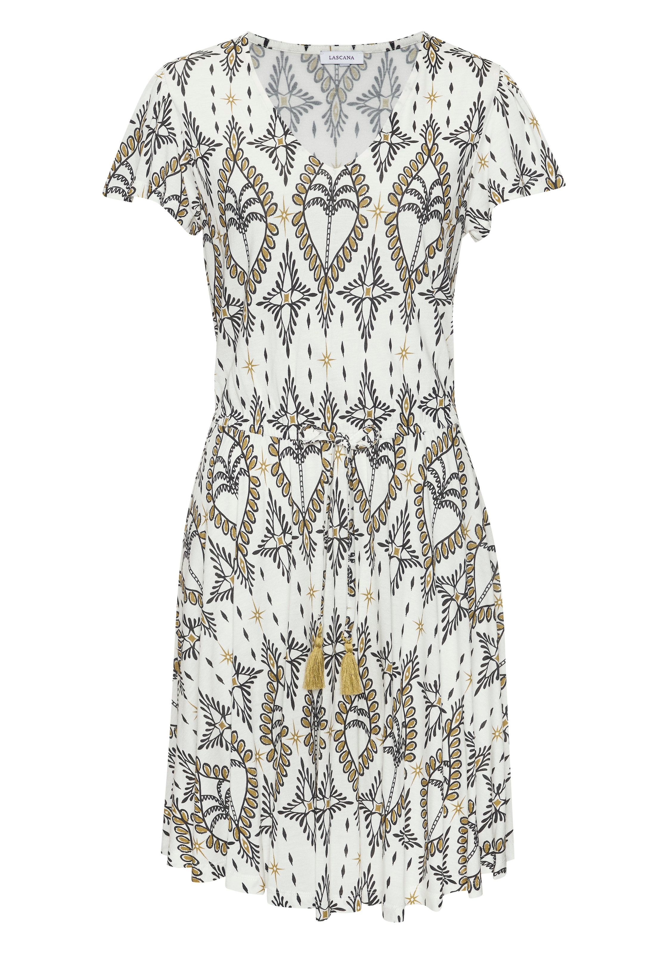 LASCANA Jerseykleid Ohne Taschen mit Alloverdruck günstig online kaufen