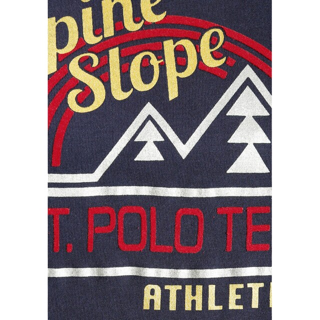 TOM TAILOR Polo Team T-Shirt, mit winterlichen Frontdruck im Alpine-Desing  für kaufen | BAUR