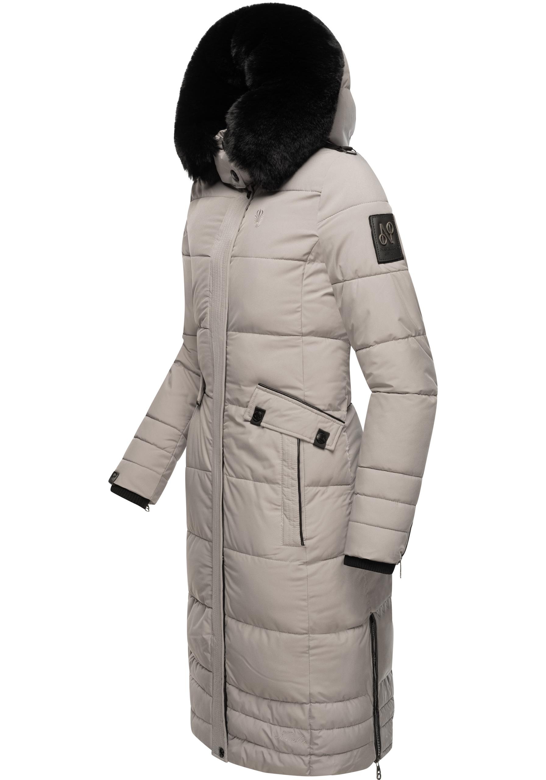 Navahoo Wintermantel "Fahmiyaa", Edler Steppmantel mit weicher Kunstfellkap günstig online kaufen
