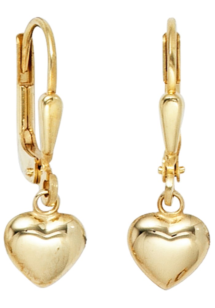 bestellen Gold Paar JOBO | BAUR Ohrhänger 333 »Kinder-Ohrringe Herz«, online
