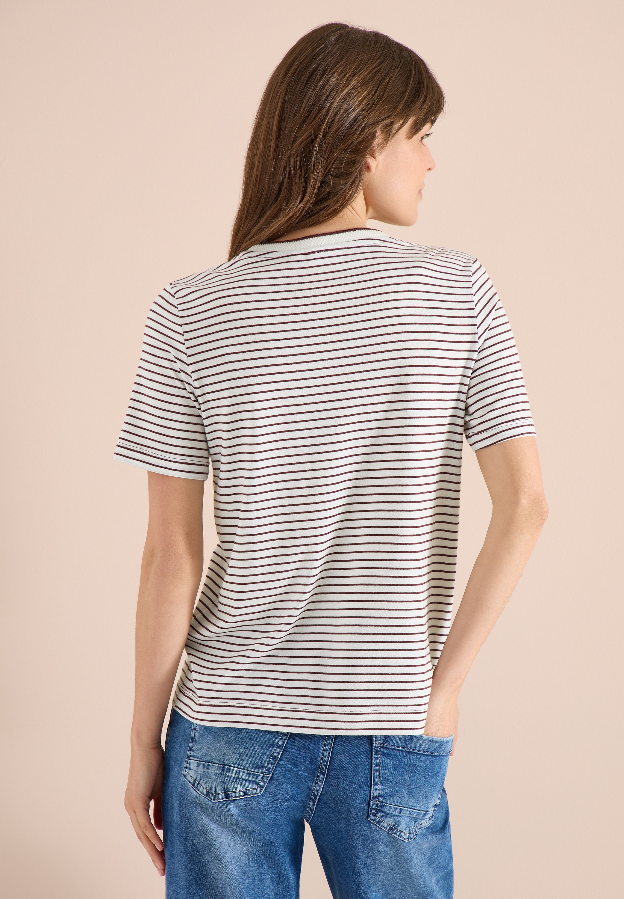 Cecil Rundhalsshirt Jersey günstig online kaufen