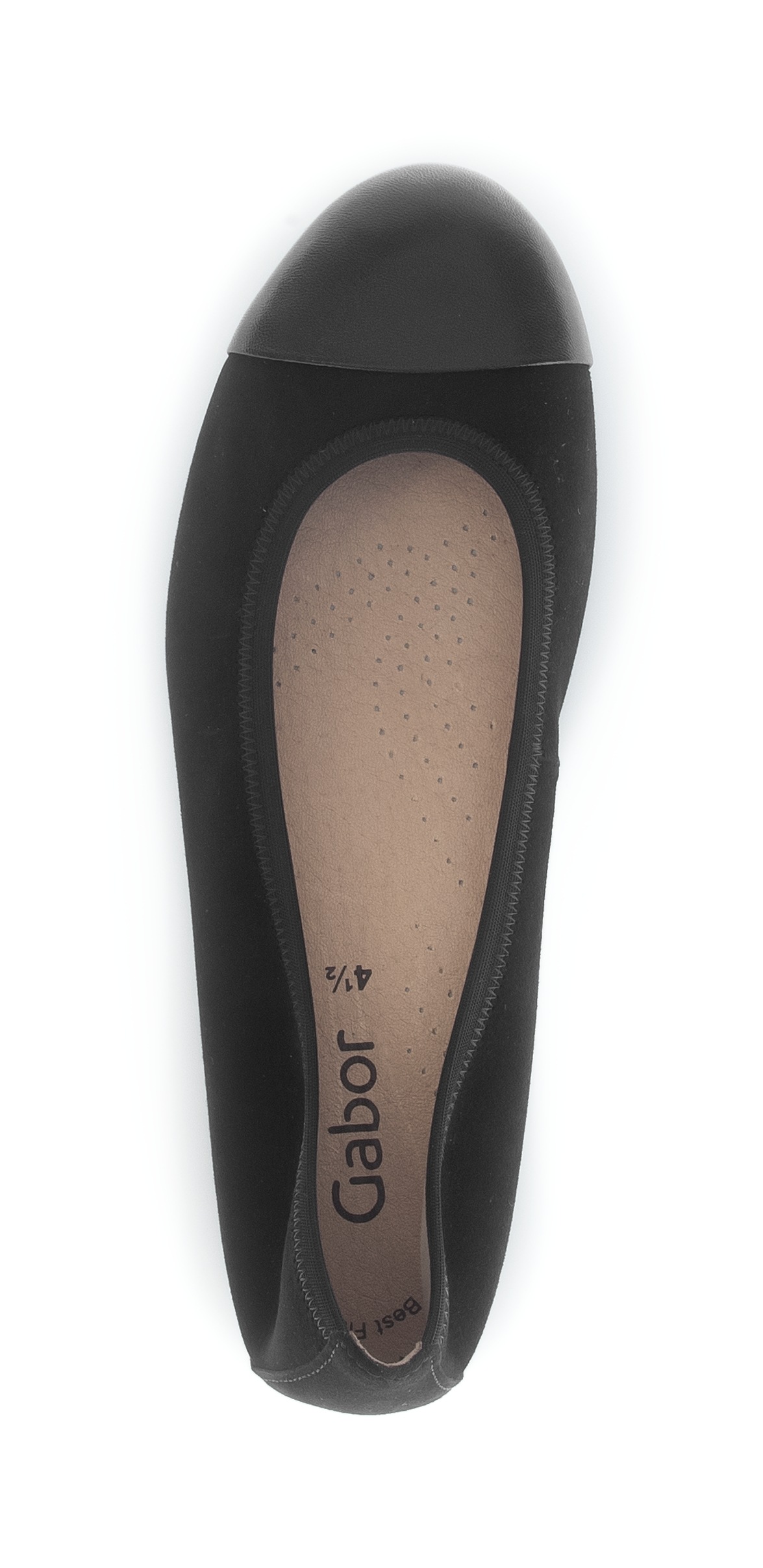 Ballerina GABOR "Eleganter Ballerina", Damen, Gr. 38,5, schwarz, Schuhe Ballerina 2