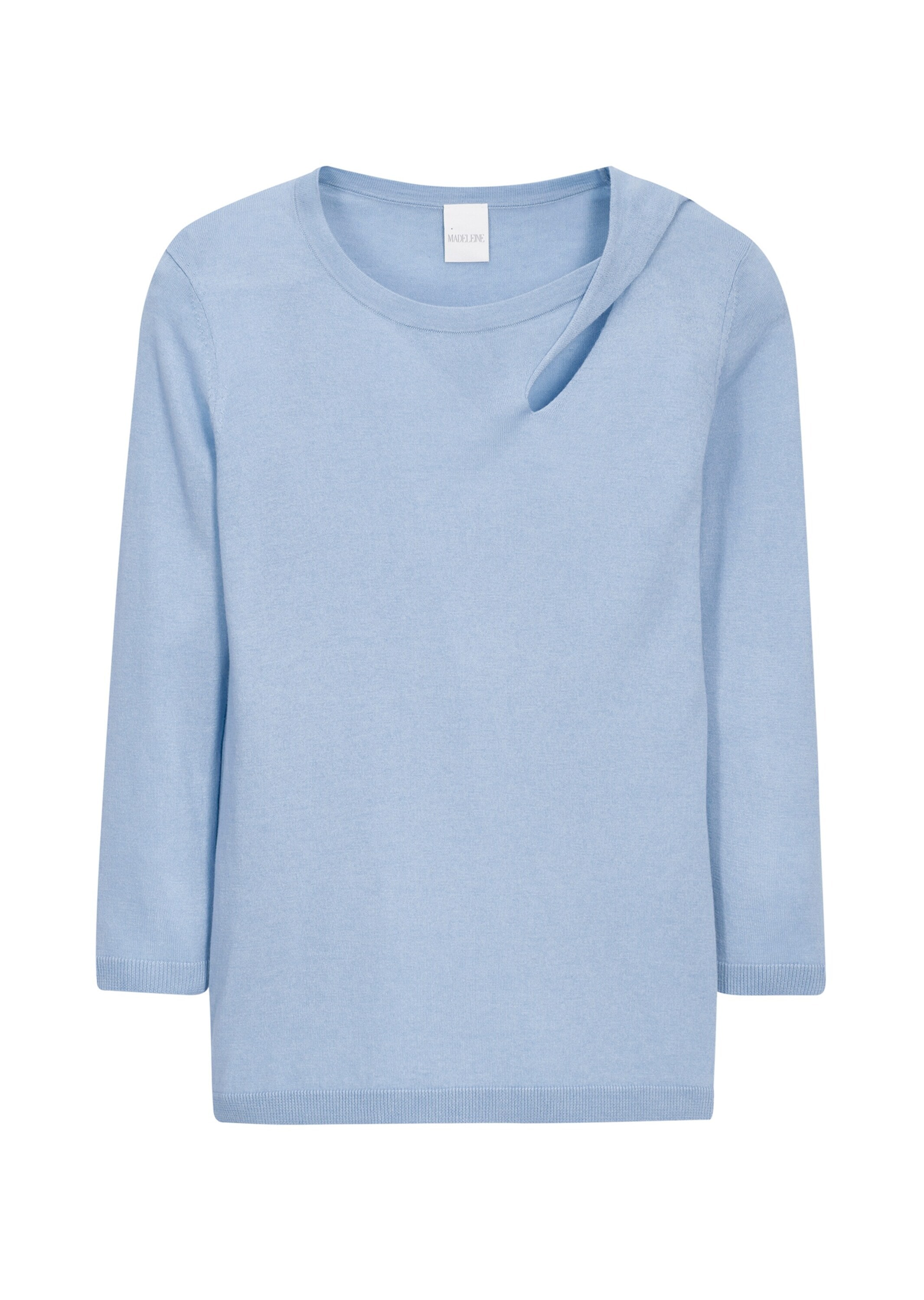 MADELEINE Longpullover "Pullover Feinstrick-Pullover mit 3/4-Ärmeln und Cut günstig online kaufen