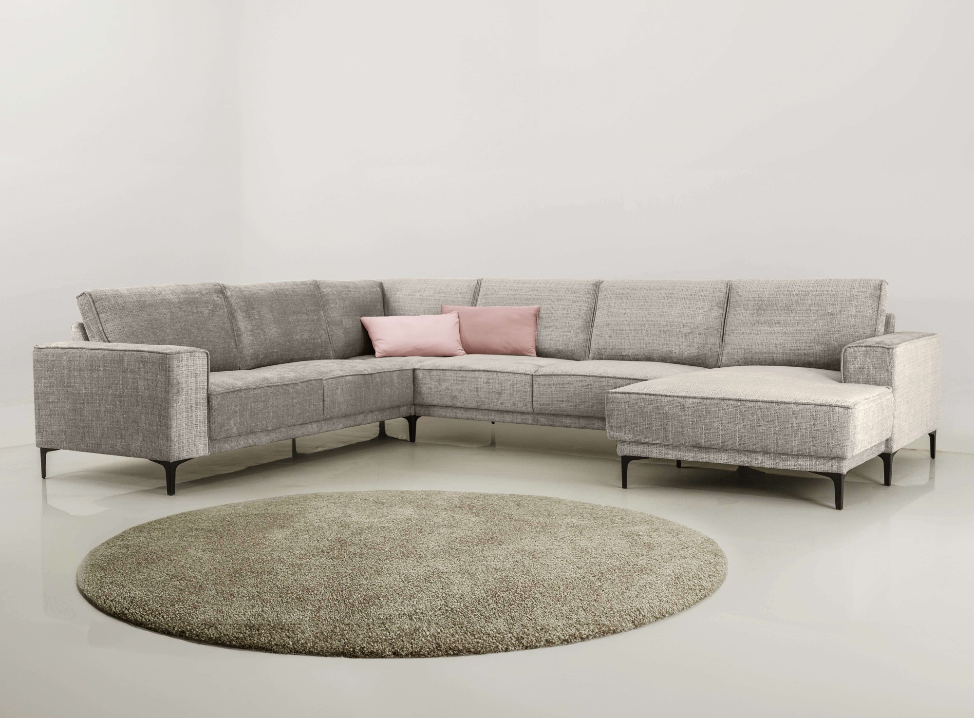 OTTO home Wohnlandschaft "XXL Sofa Oland, Struktur, Flachgewebe, Luxus-Micr günstig online kaufen