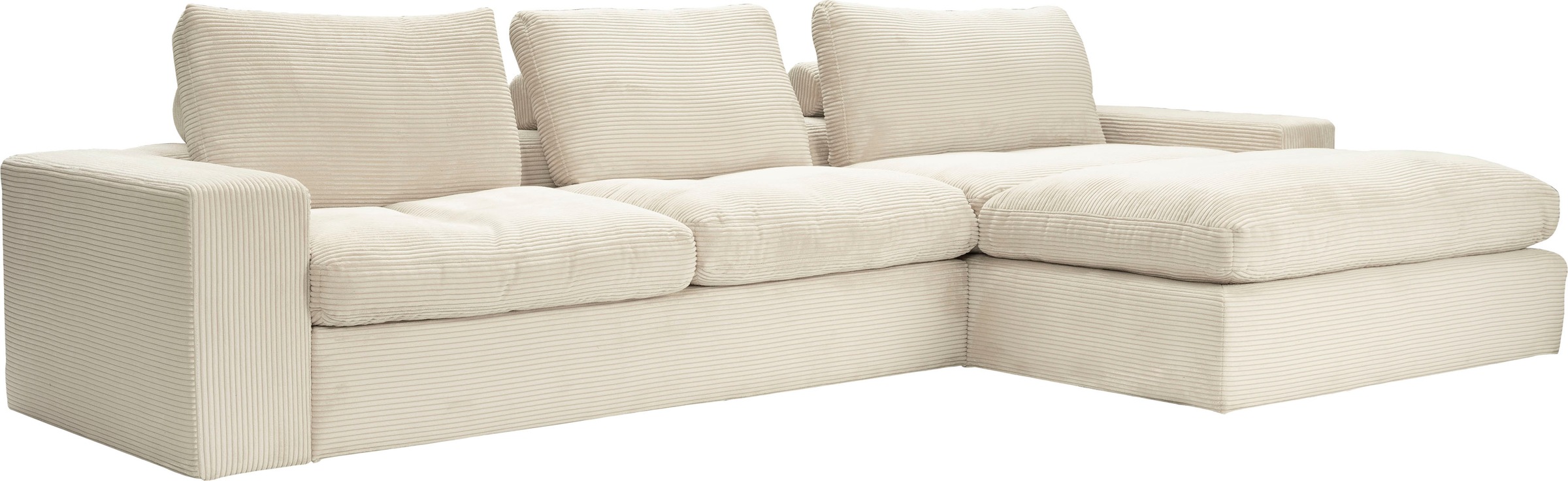 alina Ecksofa »Sandy«, mit Recamiere, in modernem Cordstoff