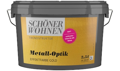 SCHÖNER WOHNEN FARBE Wandfarbe »TRENDSTRUKTUR Metall-Optik Effektfarbe«
