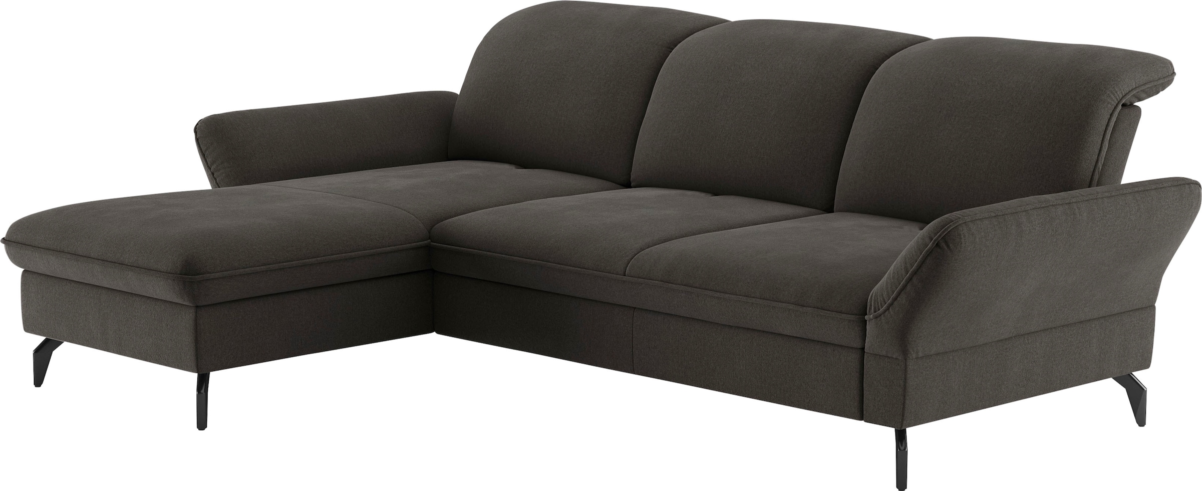 sit&more Ecksofa »Leandro L-Form«, Wahlweise mit Bett-, Kopfteil - und Armlehnfunktion, sowie Bettkasten