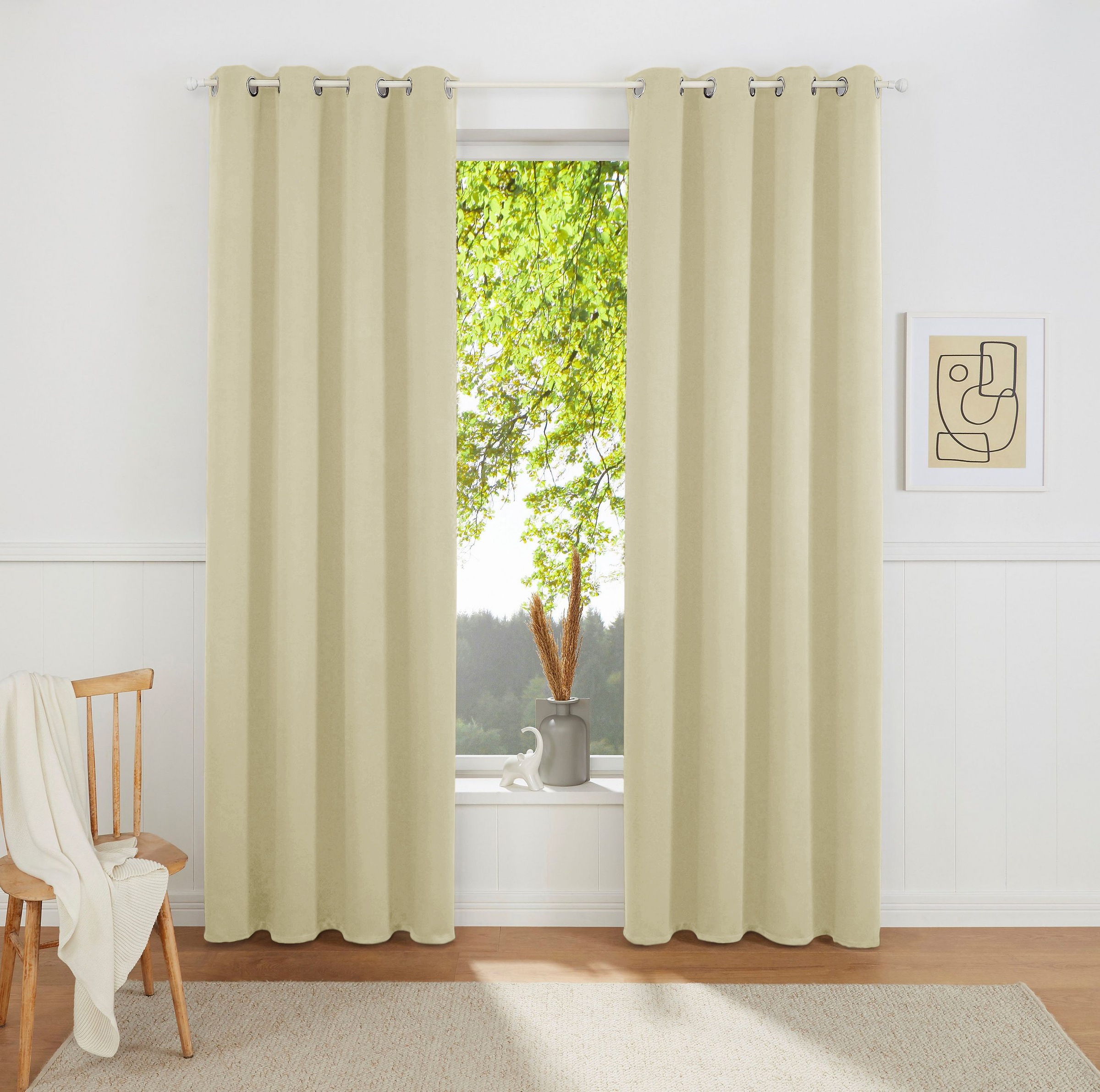 my home Gardine "SOLA" Ösen 1 Stk. tlg. Schal einfarbig, Verdunkelung, 1er günstig online kaufen