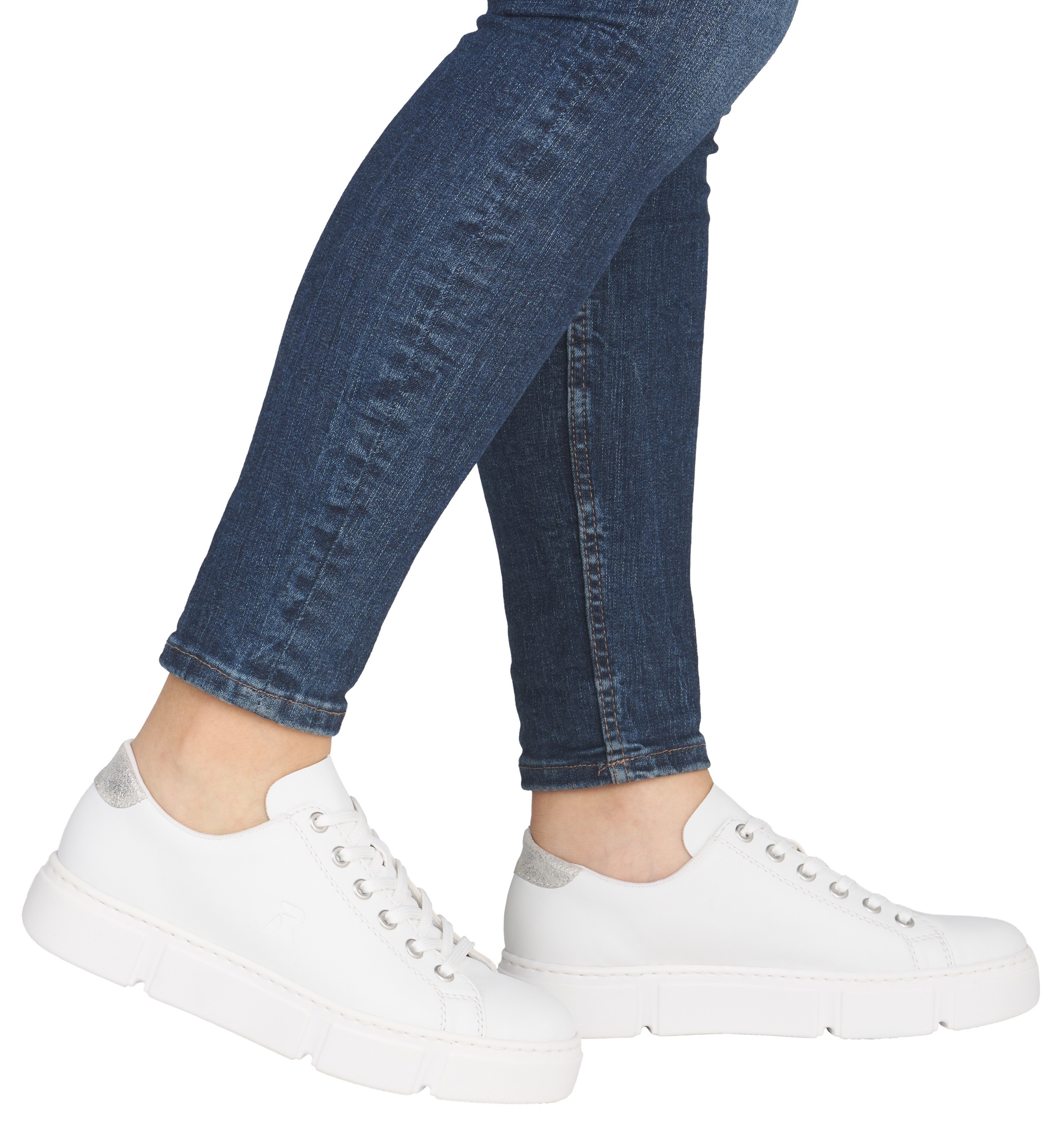 Rieker Plateausneaker in monochromer Optik, Freizeitschuh, Halbschuh, Schnü günstig online kaufen