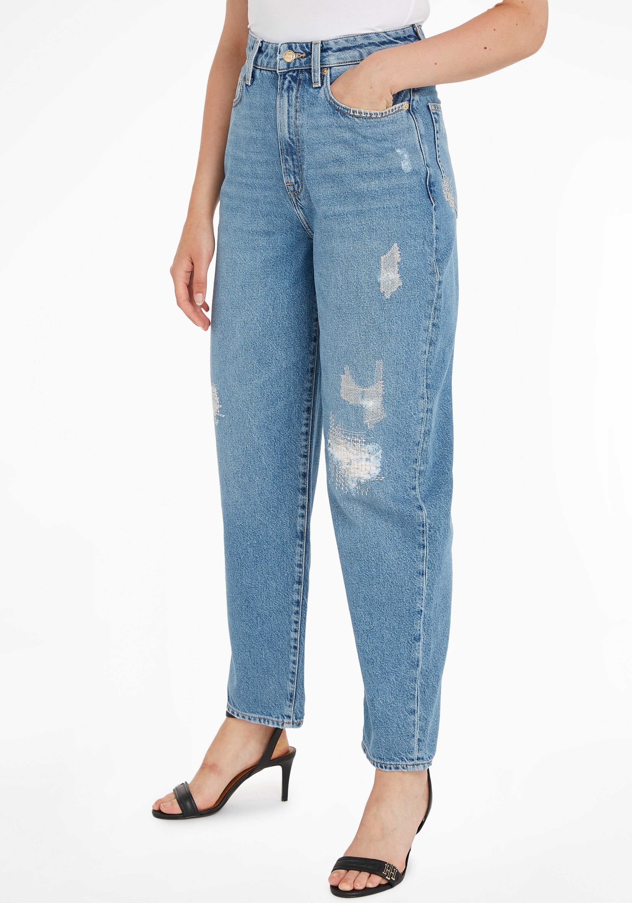 Tommy Hilfiger Weite Jeans »BALLOON HW A LYRA SASHIKO«, mit Destroyed-Effekten kaufen