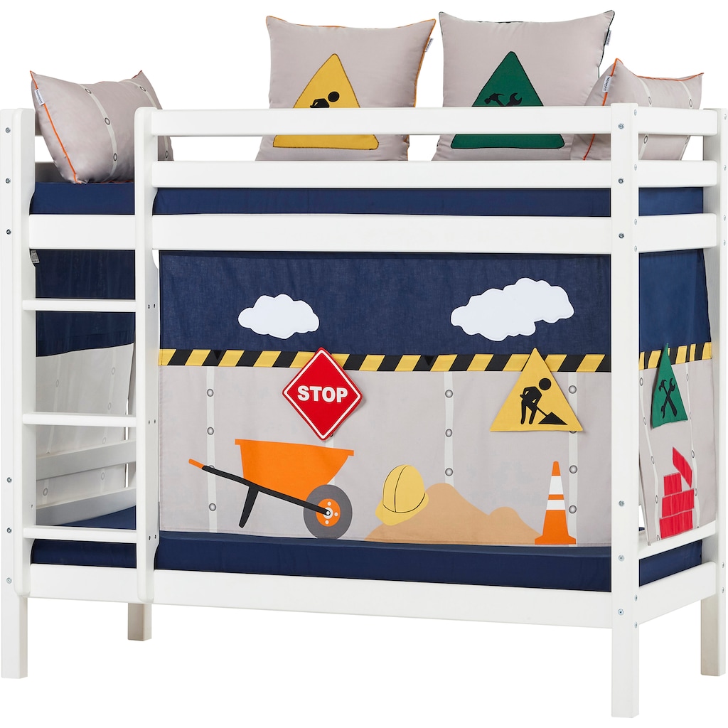 Hoppekids Etagenbett »«Construction»«, mit Matratzen & Vorhang, 2 Größen