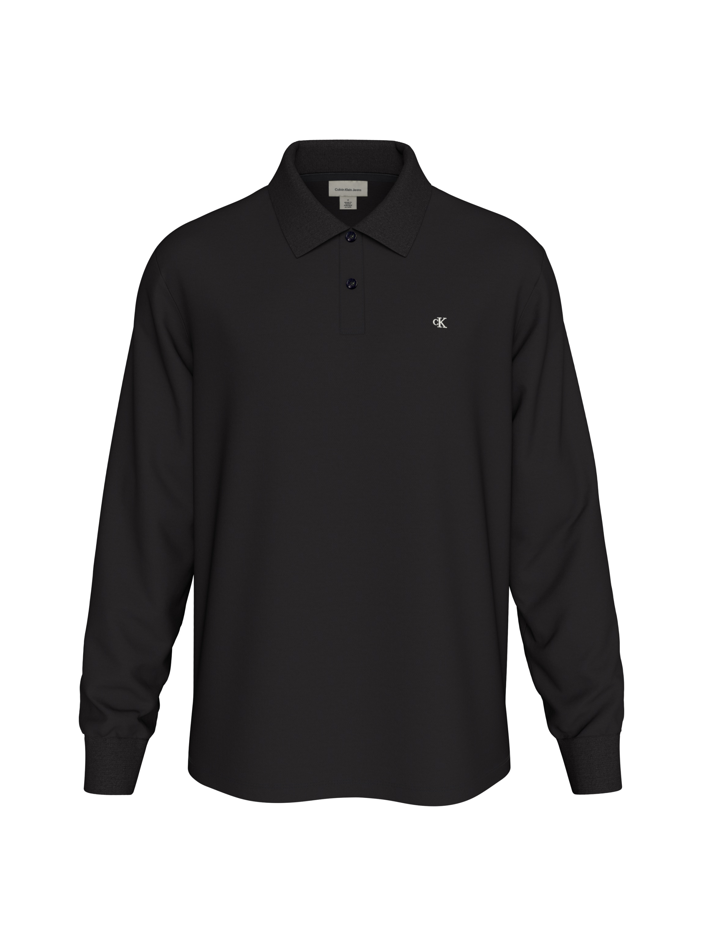 Calvin Klein Jeans Langarm-Poloshirt »PIQUE EASY POLO« Regular fit mit Polokragen