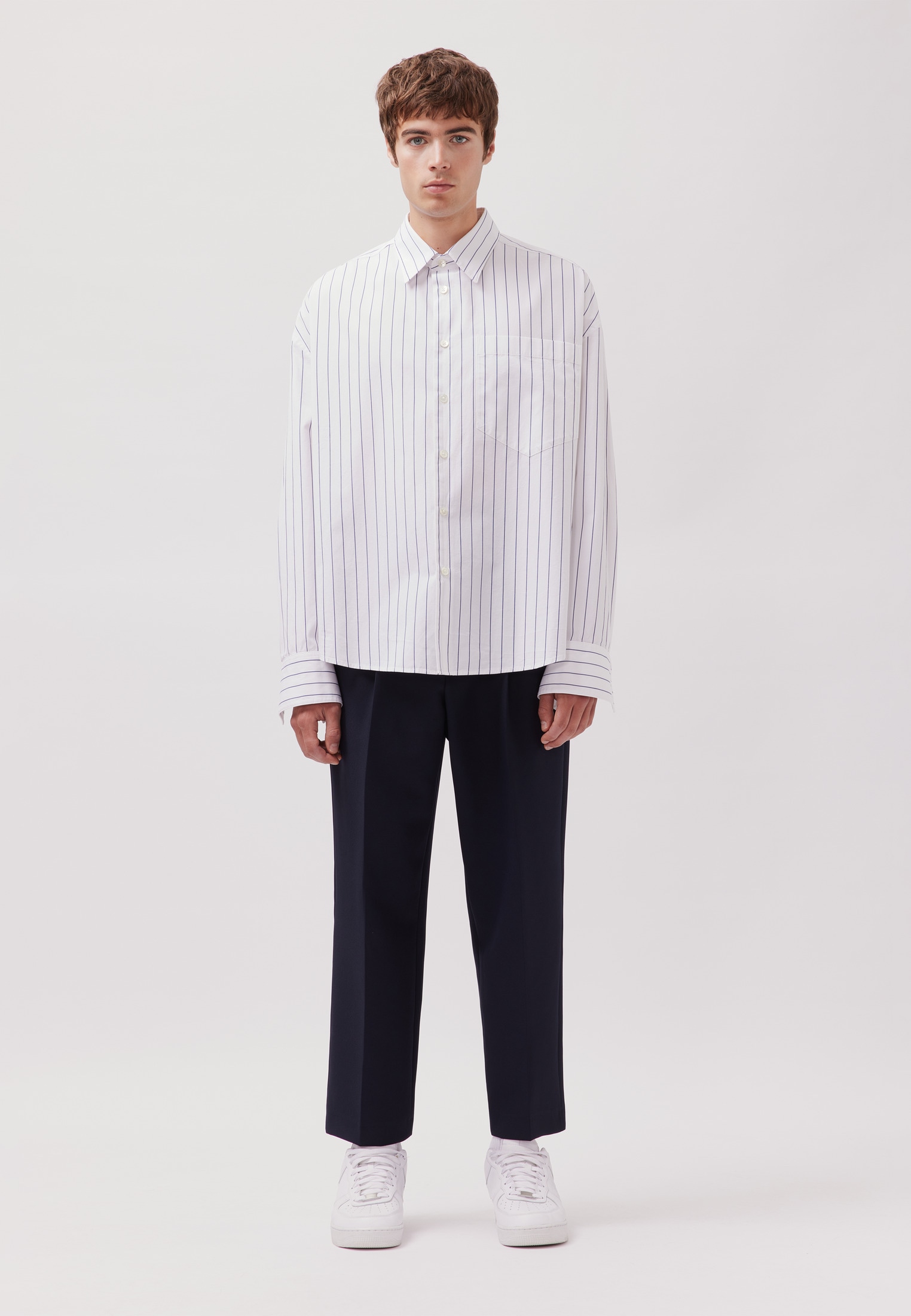 studio seidensticker Oversized 1/1 Kentkragen Gestreift günstig online kaufen