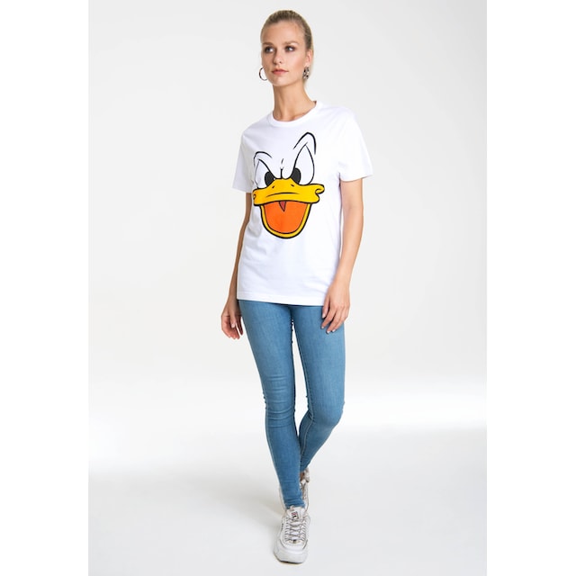 LOGOSHIRT T-Shirt »Donald Duck – Face«, mit lizenziertem Originaldesign für  bestellen | BAUR