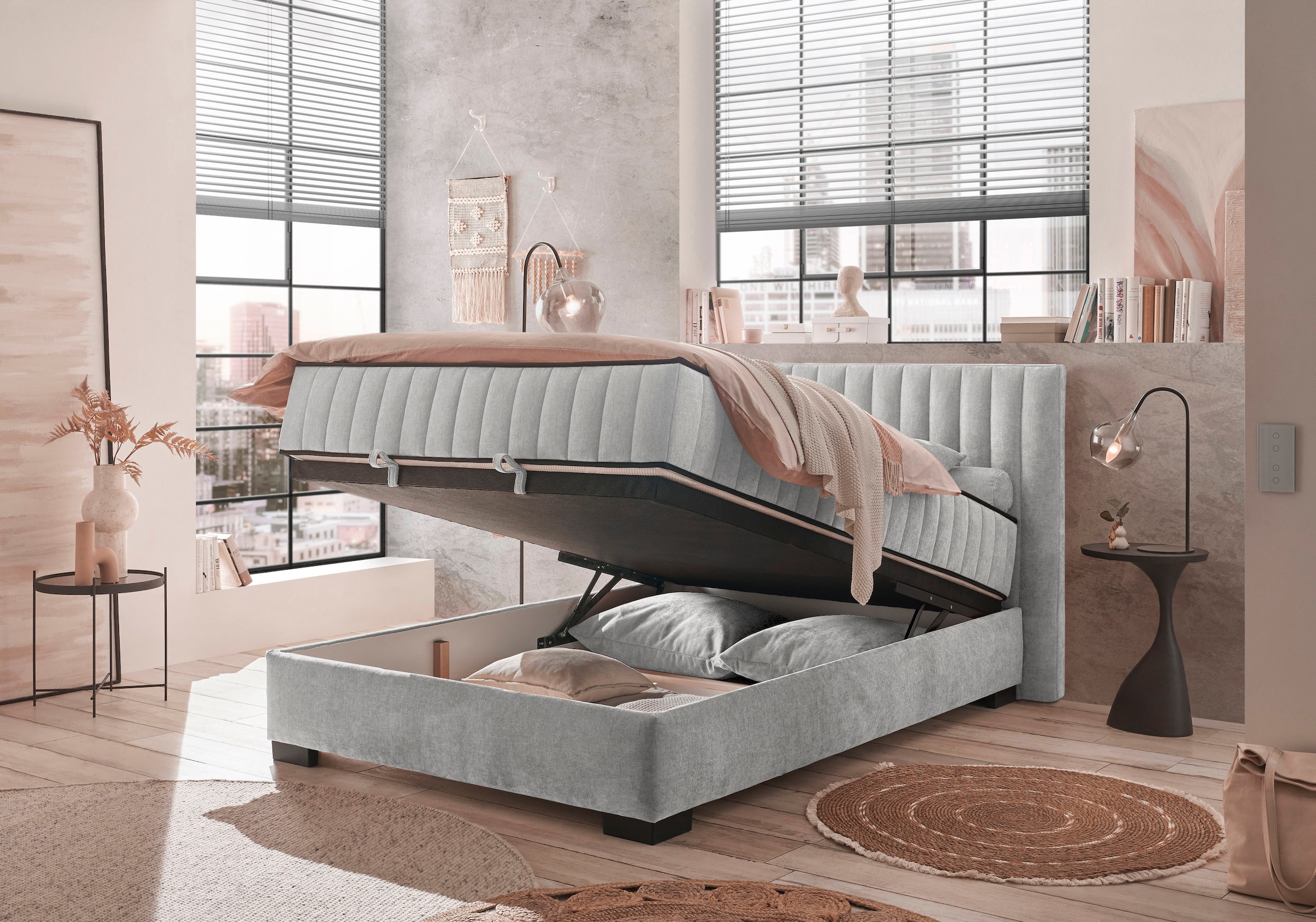 ED EXCITING DESIGN Boxbett »Nagol«, mit Bettkasten, mit Wendematratze, erhältlich in verschiedenen Breiten