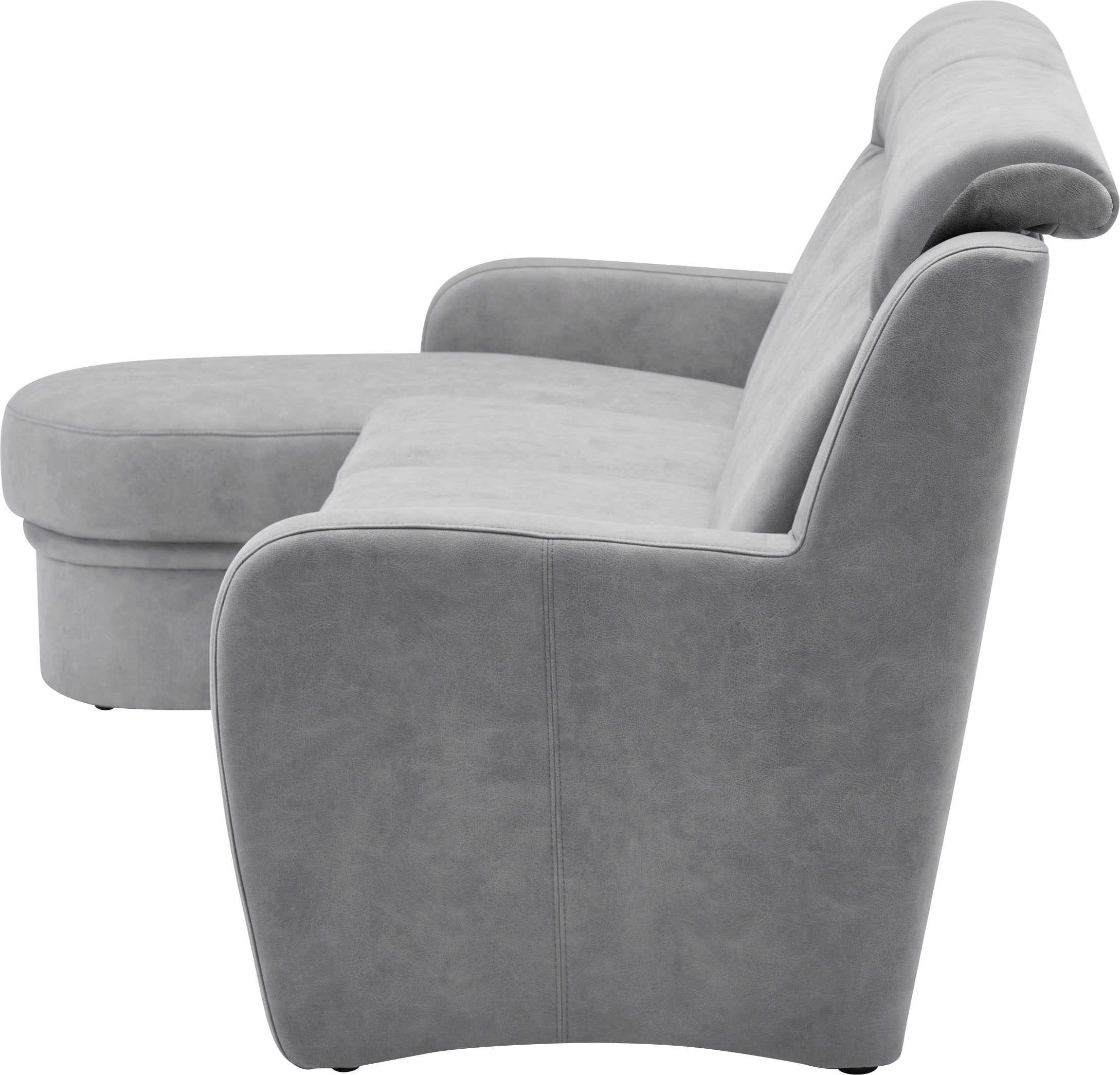 VILLA BECK Ecksofa »Varese L-Form«, (2 St.), Kopfteilverstellung, wahlweise mit Sitzvorzug, in Sitzhöhe 49 cm