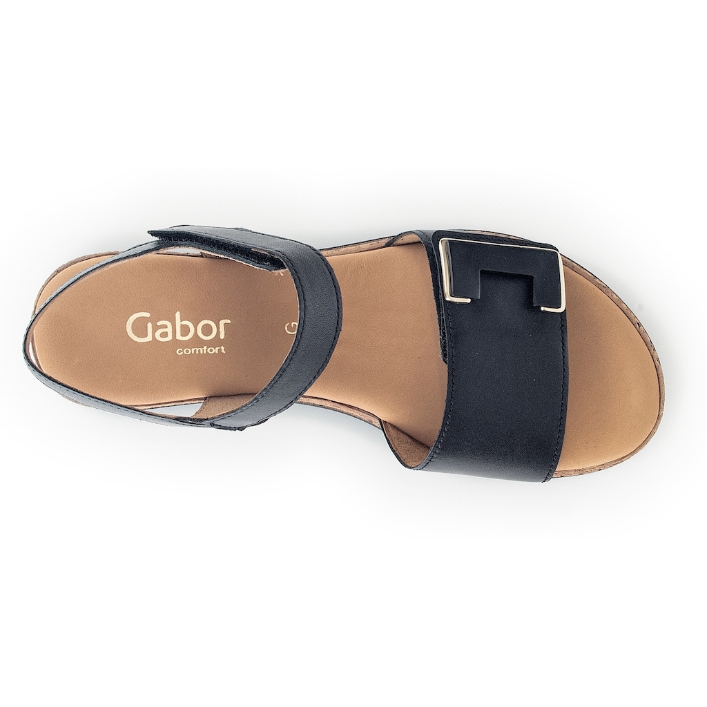 Gabor Sandalette »GENUA«, Sommerschuh, Sandale, Keilabsatz, mit Klettverschlüssen, Weite G