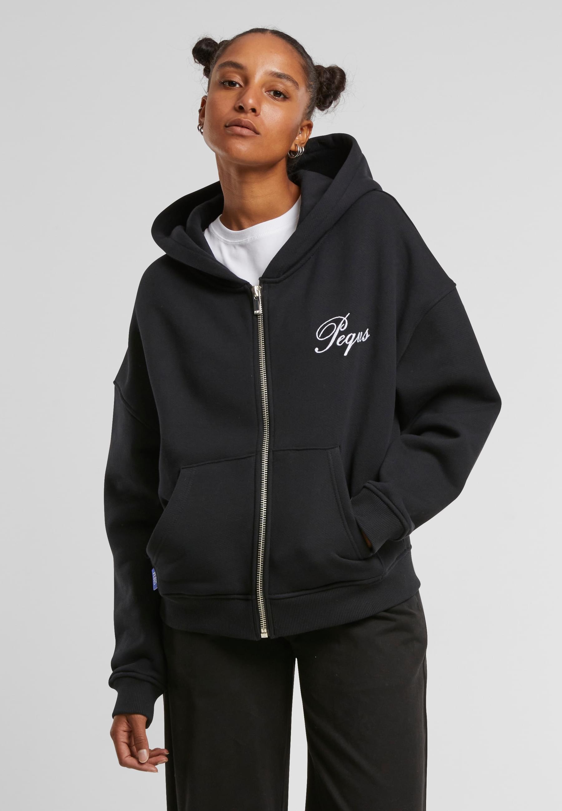 PEQUS Sweatjacke »PEQUS PEQUS Cropped Handwritten Logo Zip Hoodie«