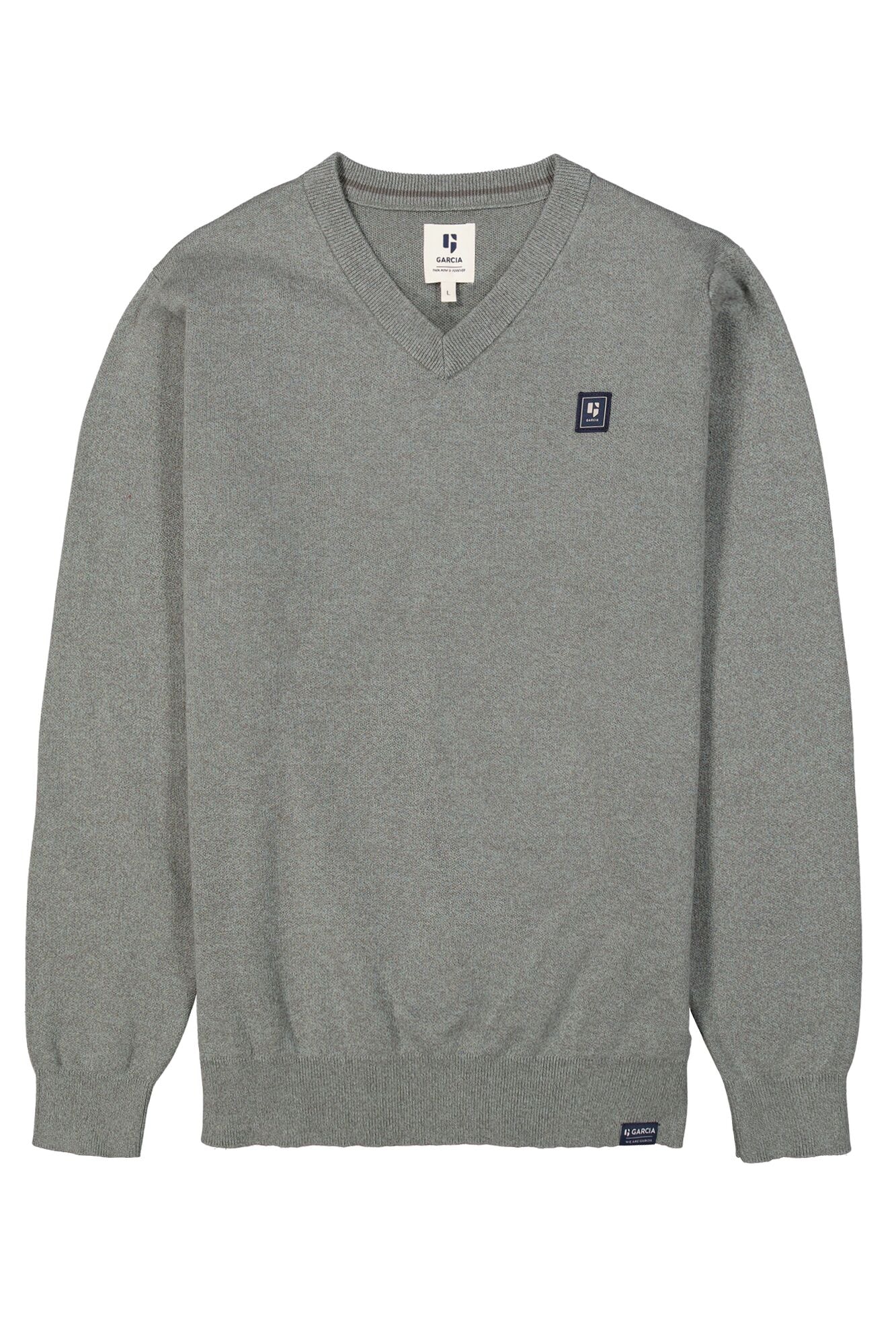 Garcia V-Ausschnitt-Pullover, in melierter Optik