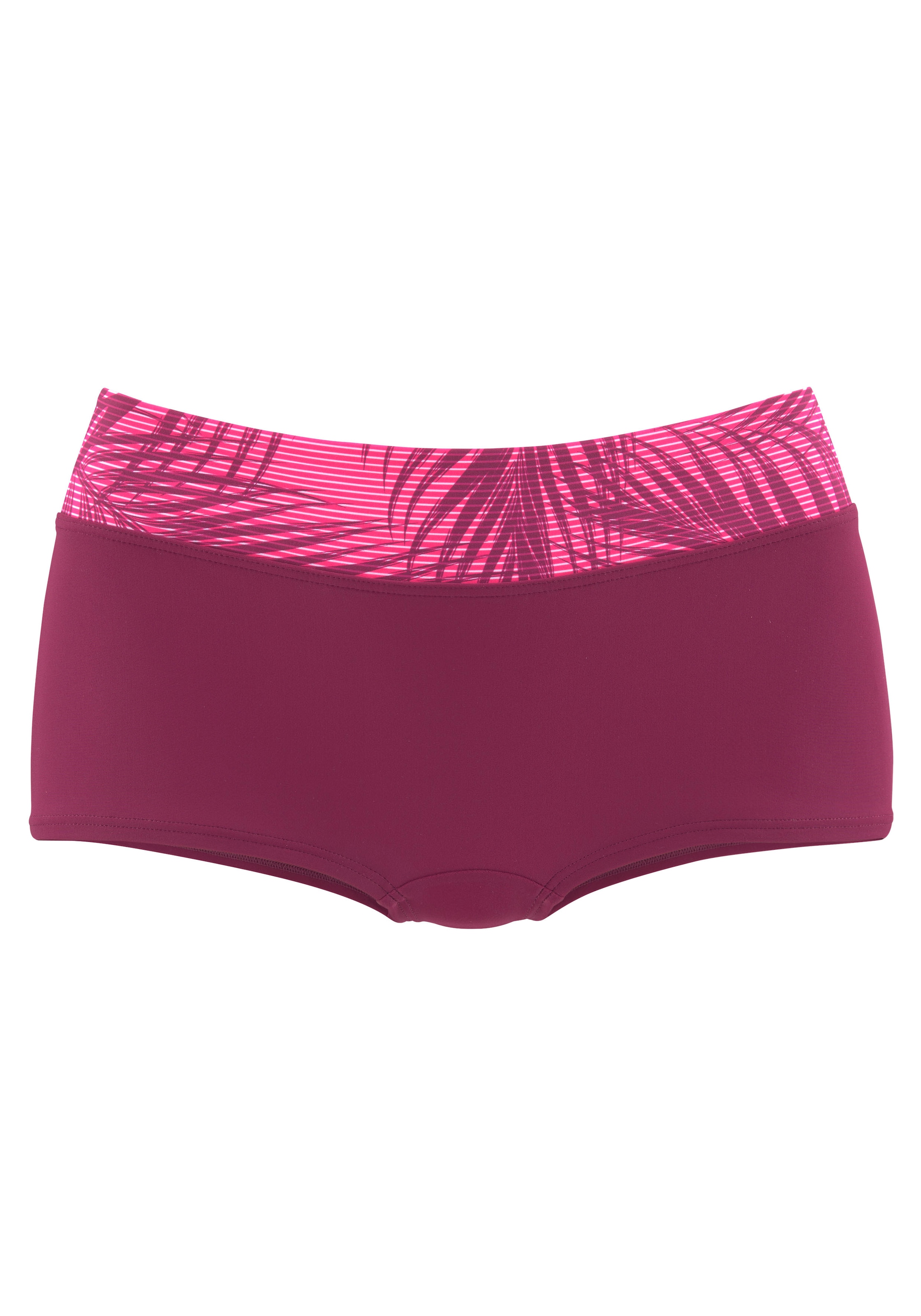 LASCANA ACTIVE Bikini-Hotpants »Coal«, mit bedrucktem Bündchen
