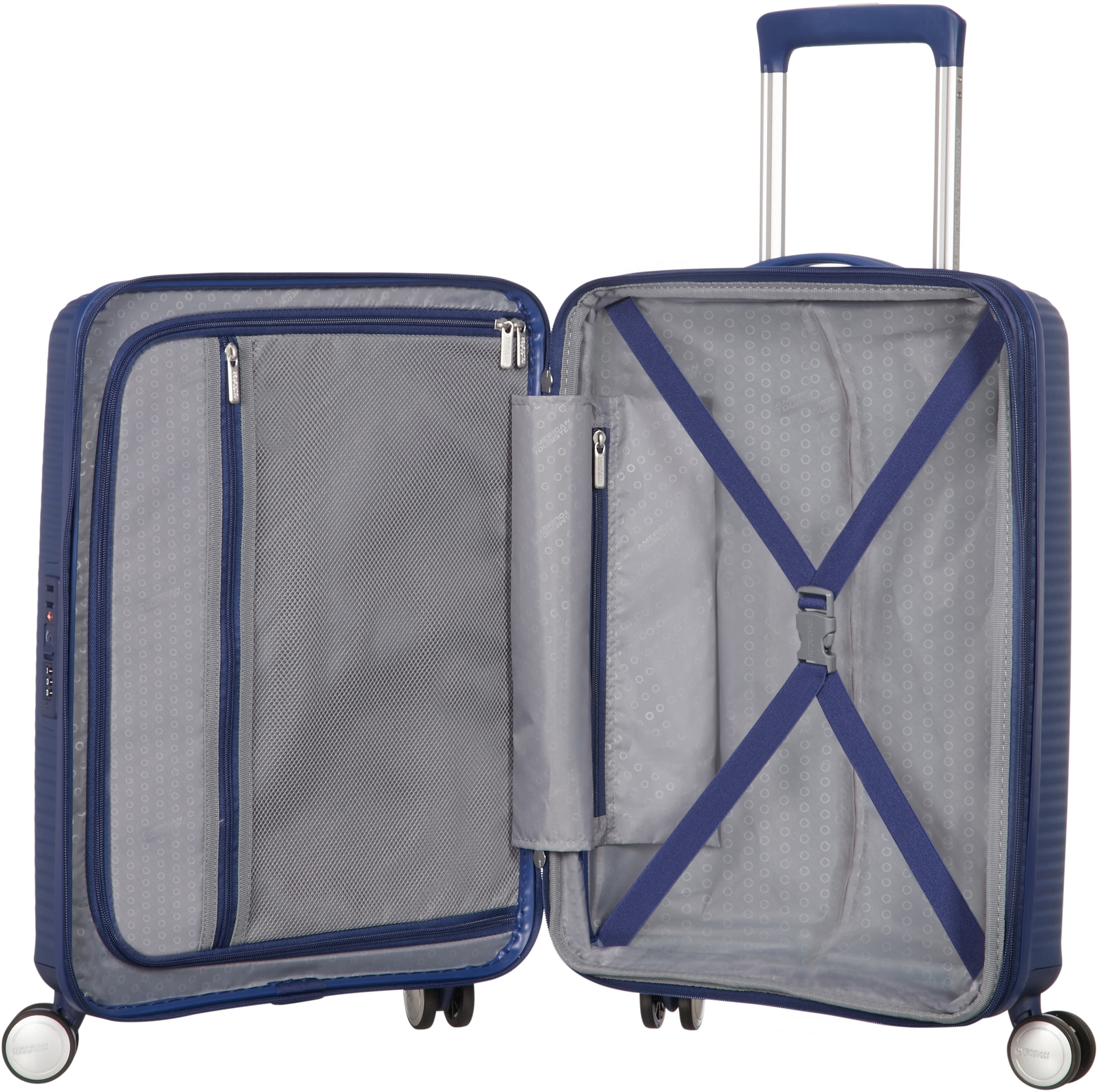 American Tourister® Hartschalen-Trolley »SOUNDBOX, in verschiedenen Farben und Größen«, 4 Rollen, Reisekoffer Trolley Aufgabegepäck TSA-Zahlenschloss Volumenerweiterung