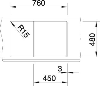 Blanco Granitspüle »METRA 45 S«, aus SILGRANIT®