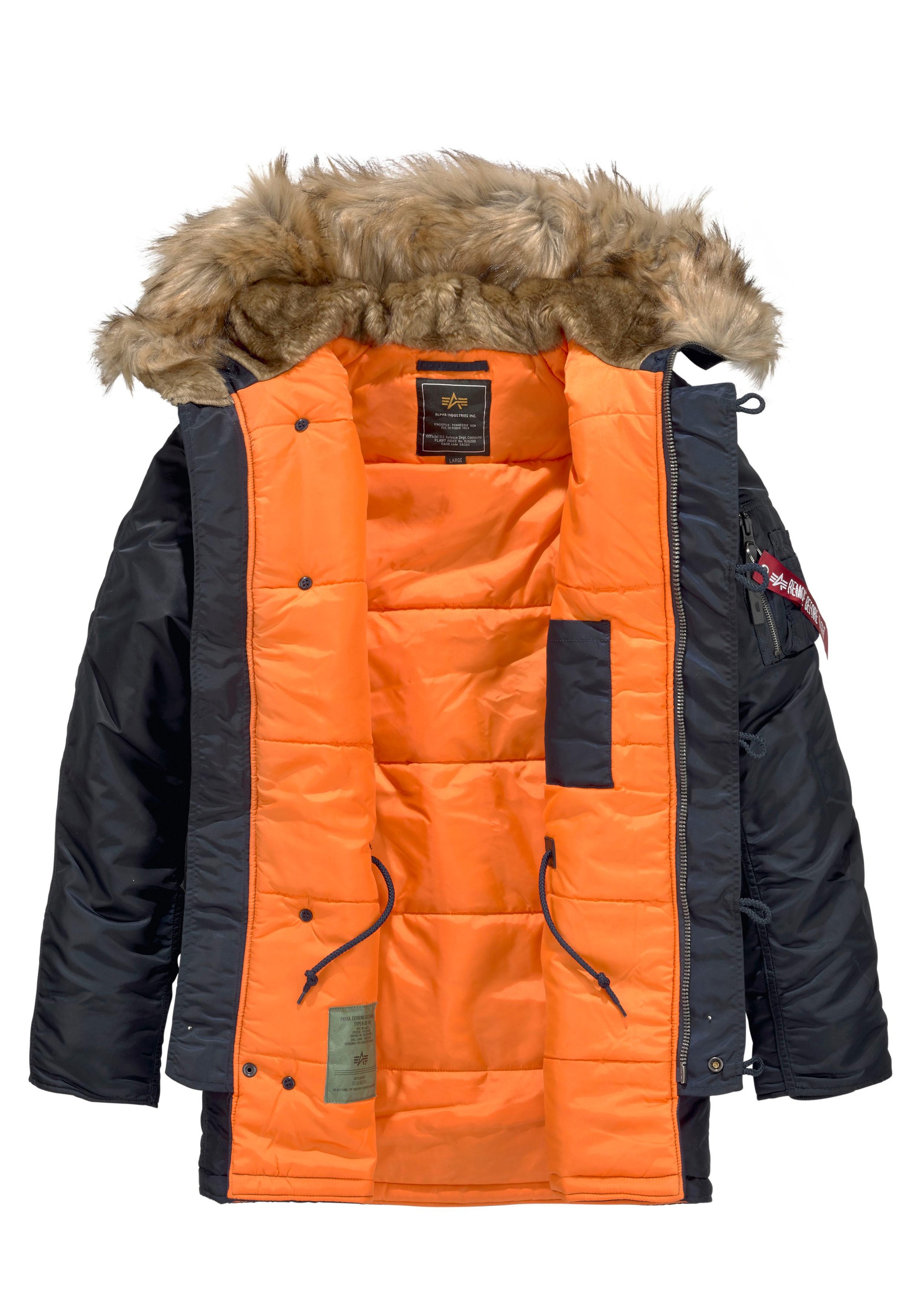 Alpha Industries Parka »N3B VF 59«, mit Kapuze, mit abnehmbarem Kunstfellkragen