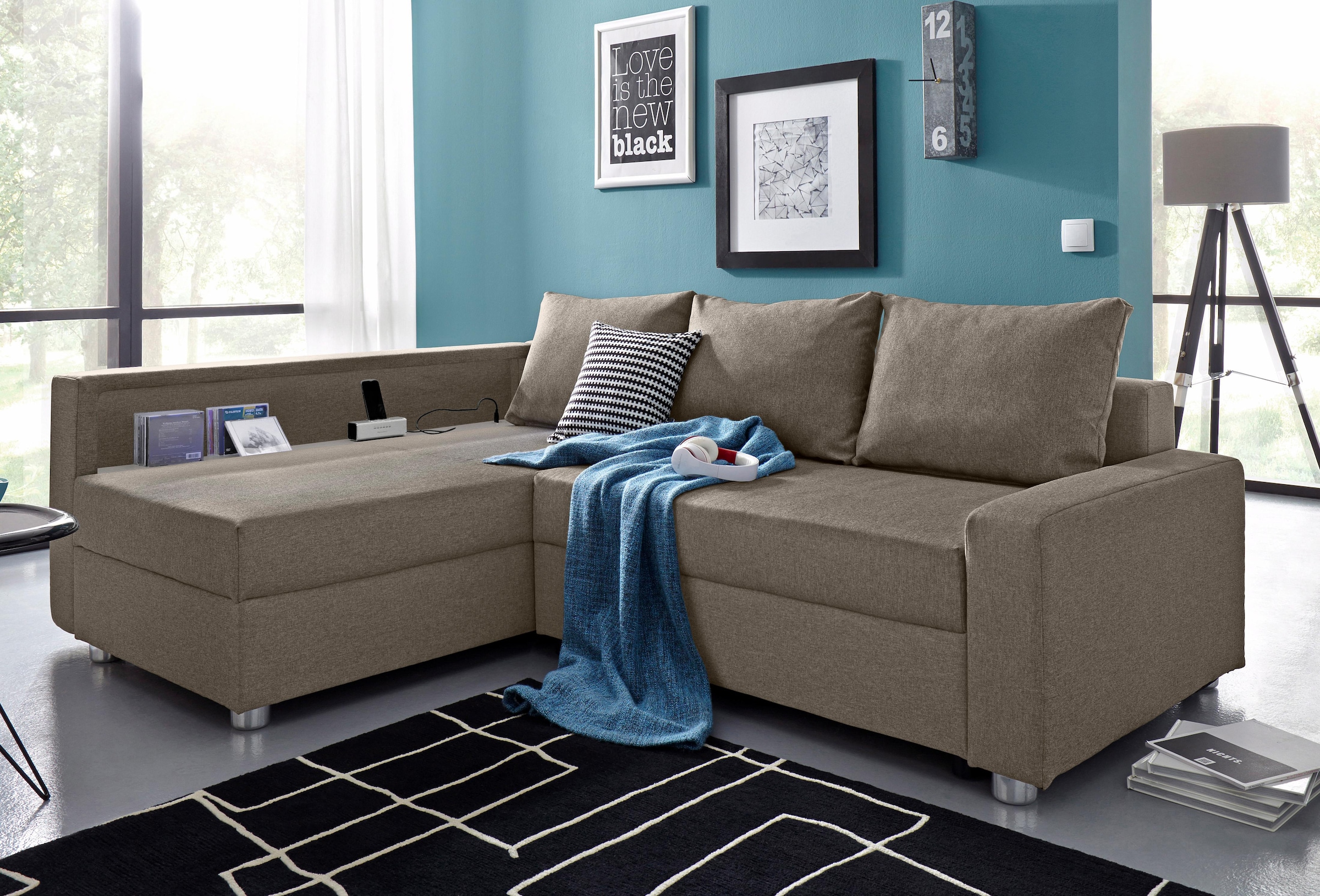 COLLECTION AB Ecksofa "Relax L-Form", inklusive Bettfunktion, Federkern, wa günstig online kaufen