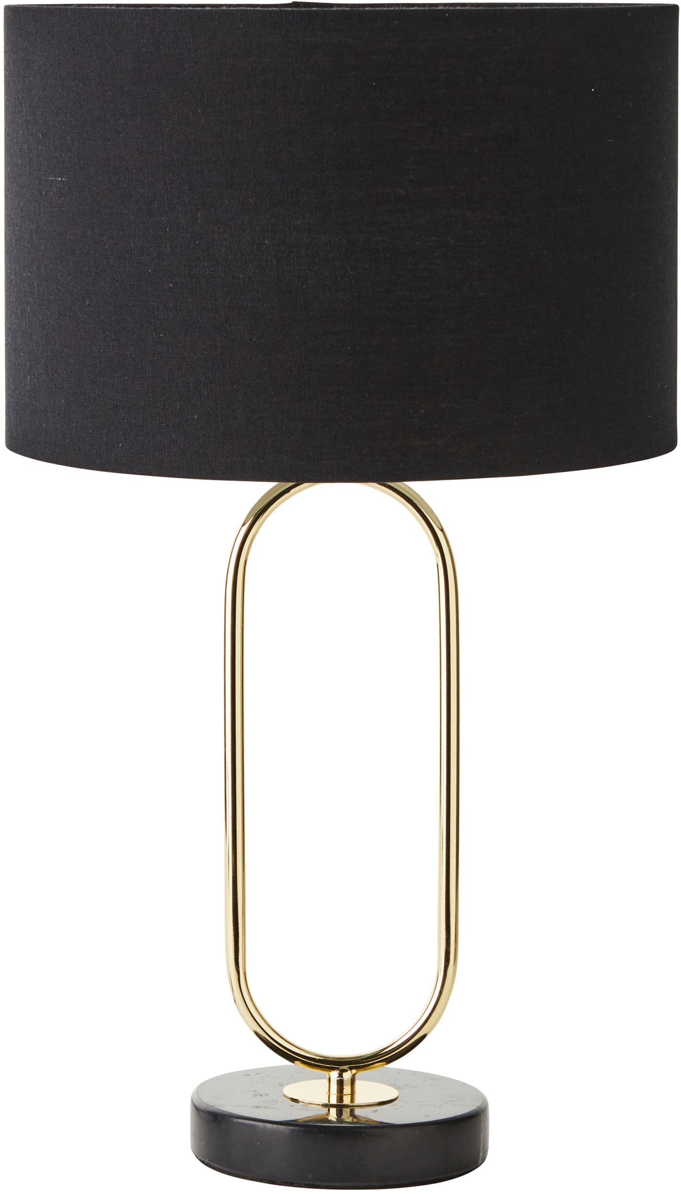 Maria Tischlampe Marmor, | Home&Living Guido »Zeria«, aus mit Fuß 1 schwarzer flammig-flammig, kaufen Kretschmer Tischleuchte günstig Stoff-Schirm