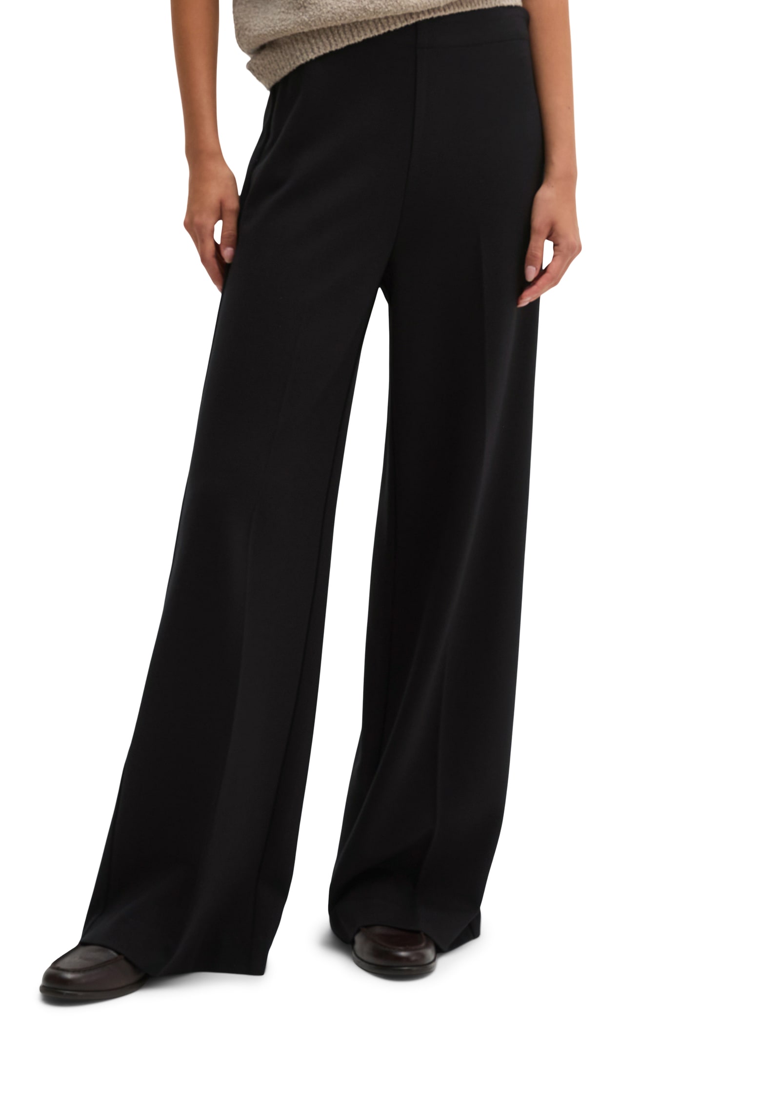 Marc OPolo Jerseyhose "Margo Wide" aus Viskosemix, Wide Fit