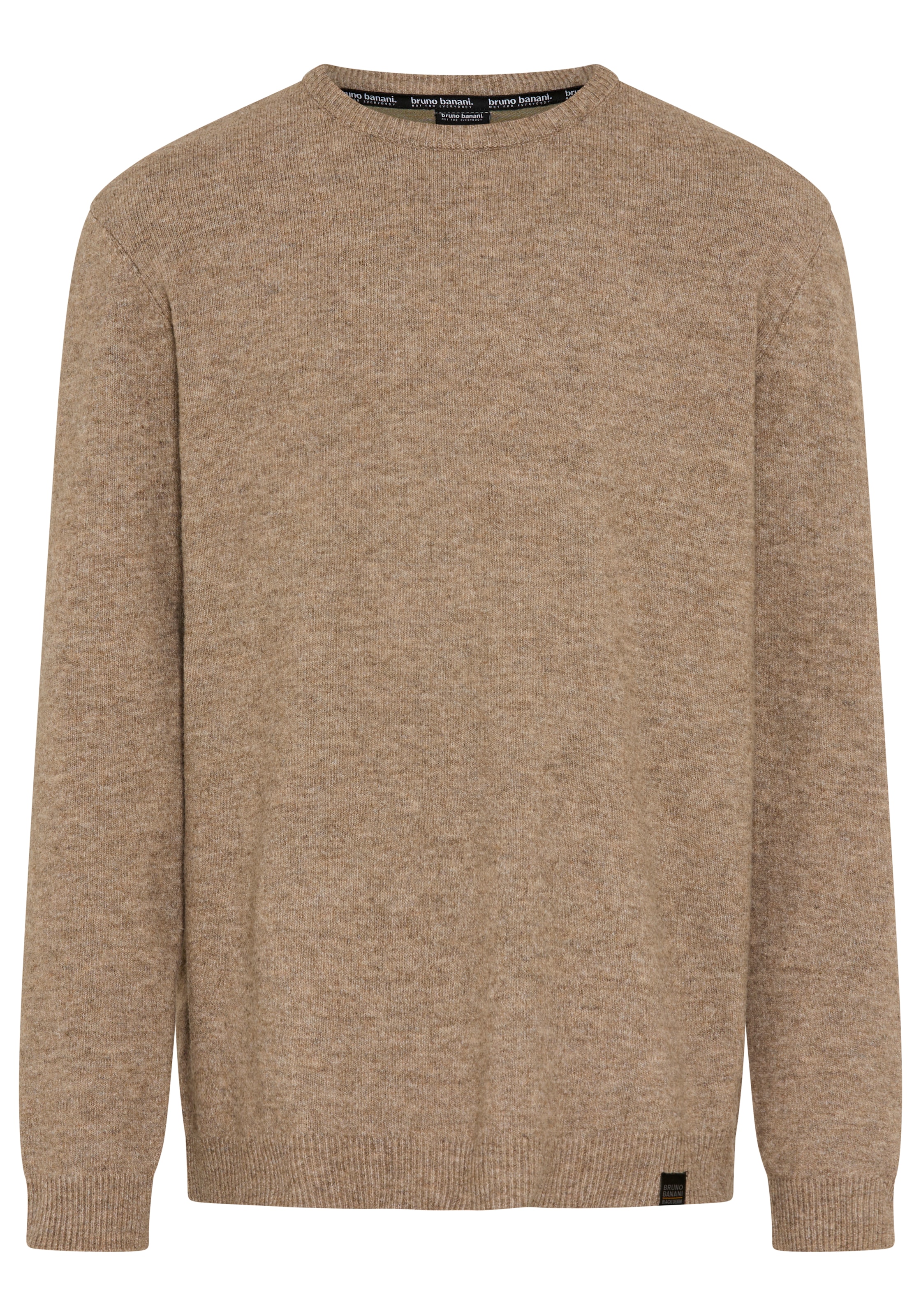 Bruno Banani Strickpullover mit Rundhalsausschnitt, Langarm-Design, Regular Fit, melierte Optik