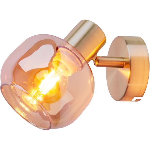 näve Wandstrahler »Libby«, 1 flammig-flammig, 1flg. flexibel verstellbar  Glasschirm in amber getönt excl. 1xE14 bestellen | BAUR