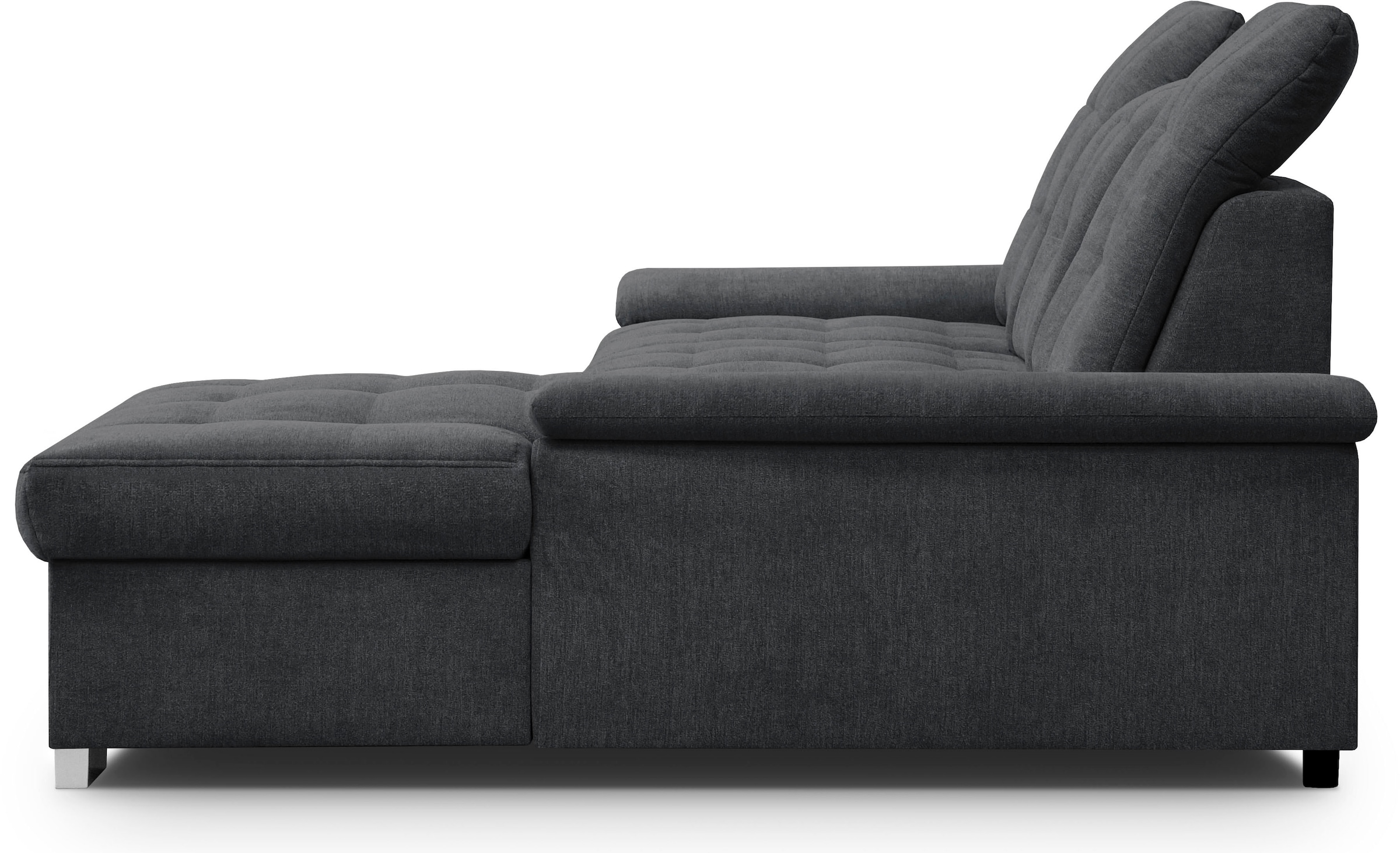 WERK2 Ecksofa Carmen, Sofa, Eckcouch mit Schlaffunktion, Bettkasten und Sitztiefenverstellung
