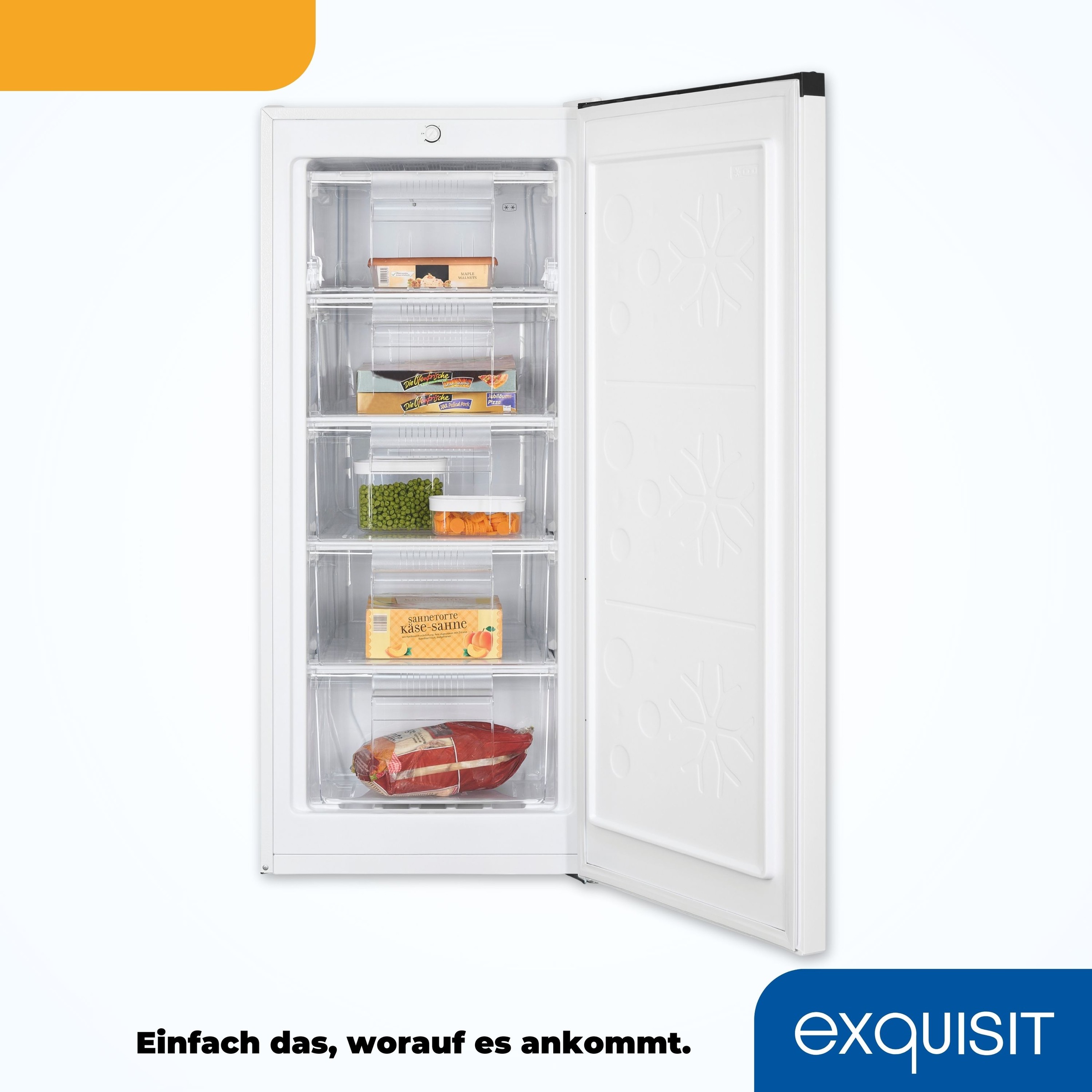 exquisit Gefrierschrank »GS145-051D weiss«, 125,9 cm hoch, 54 cm breit
