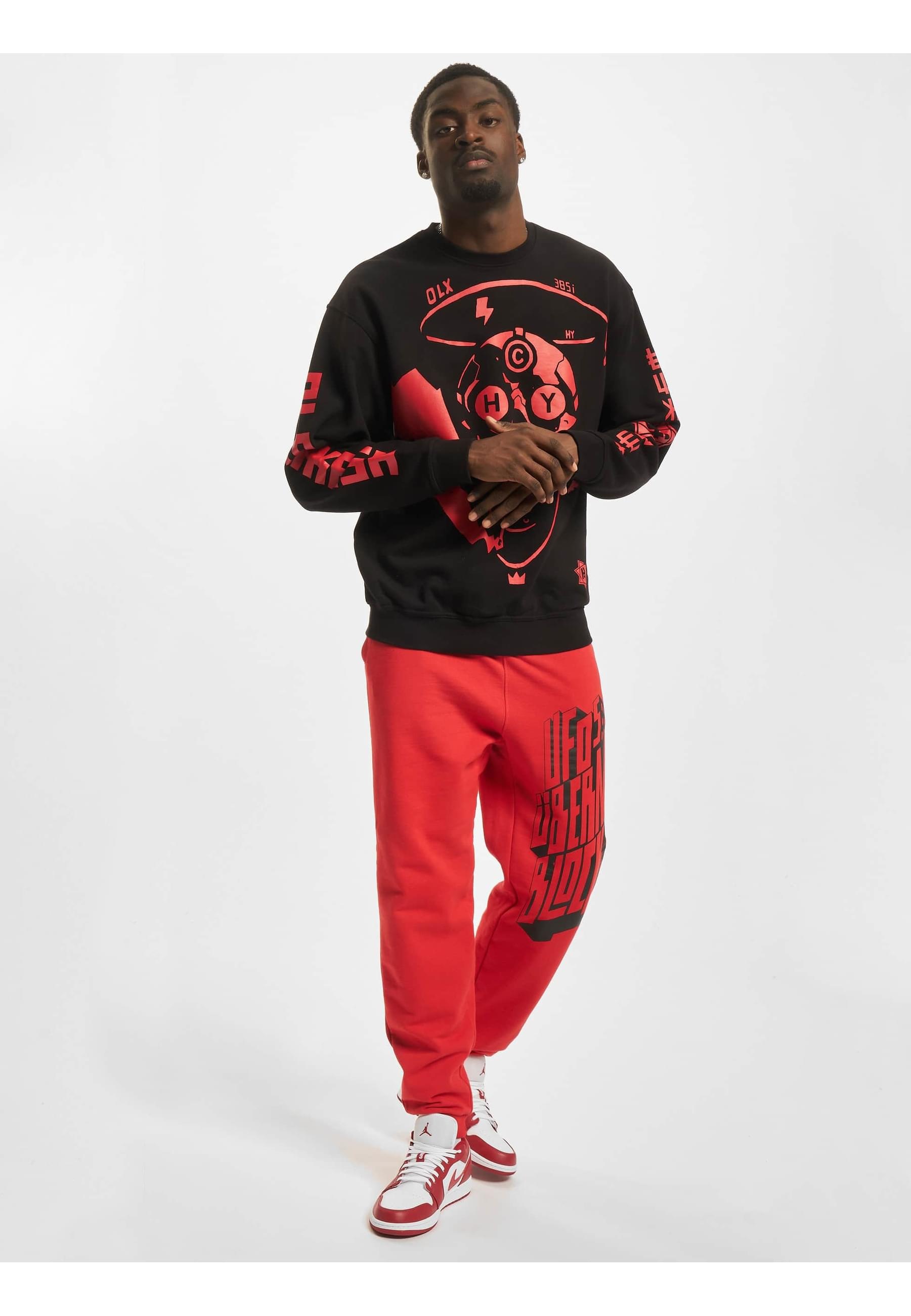 DEF Rundhalspullover »DEF Herren Skull Sweat Pants«, (1 tlg.)