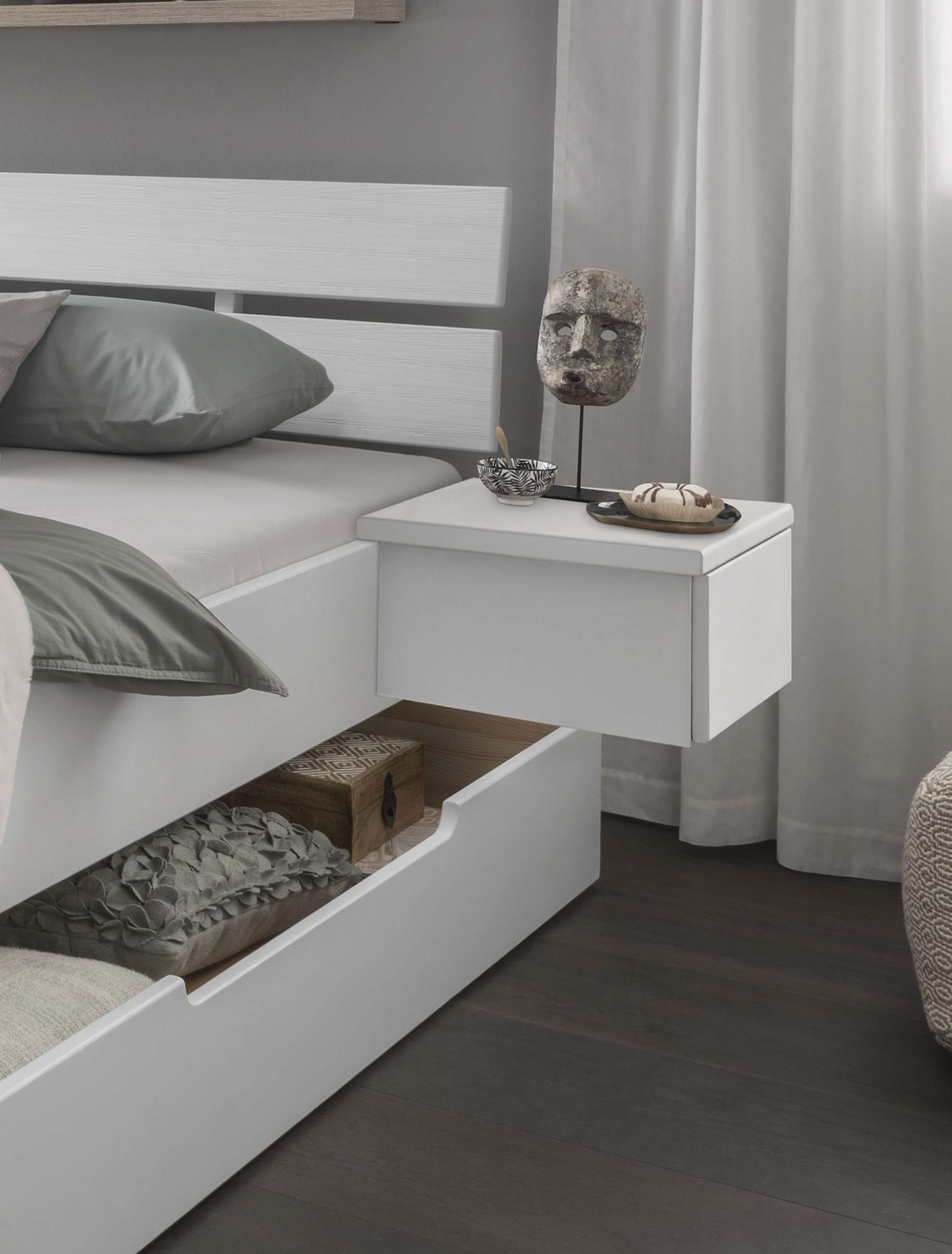 Thumbnail - Home affaire Nachttisch "Progress Bettablage Rechts, Hängeschrank, Nachtkonsole," mit Schubkasten, Hängend, FSC Zertifiz...