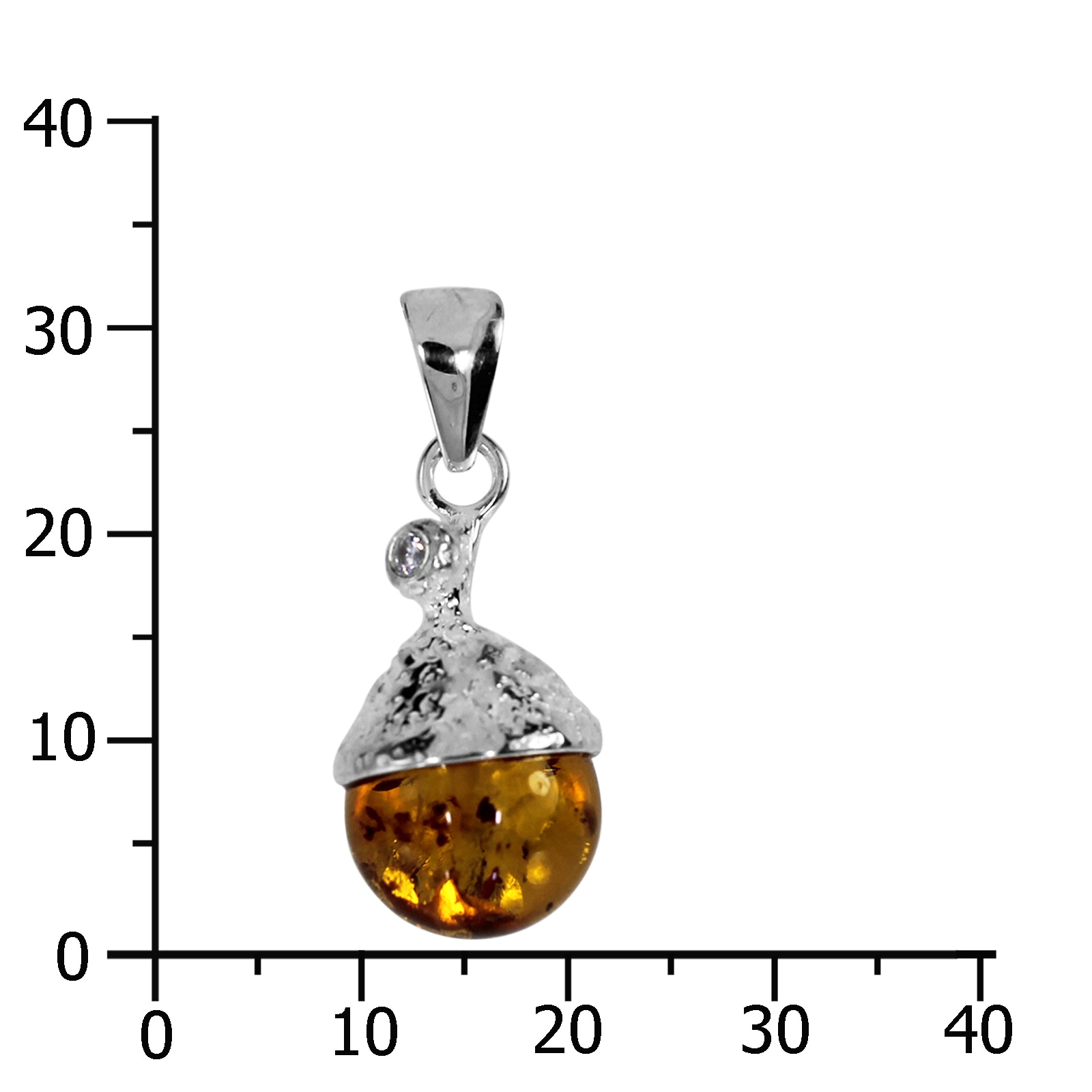 OSTSEE-SCHMUCK Kettenanhänger »- Mia - Silber 925/000 - Bernstein/Zirk.«