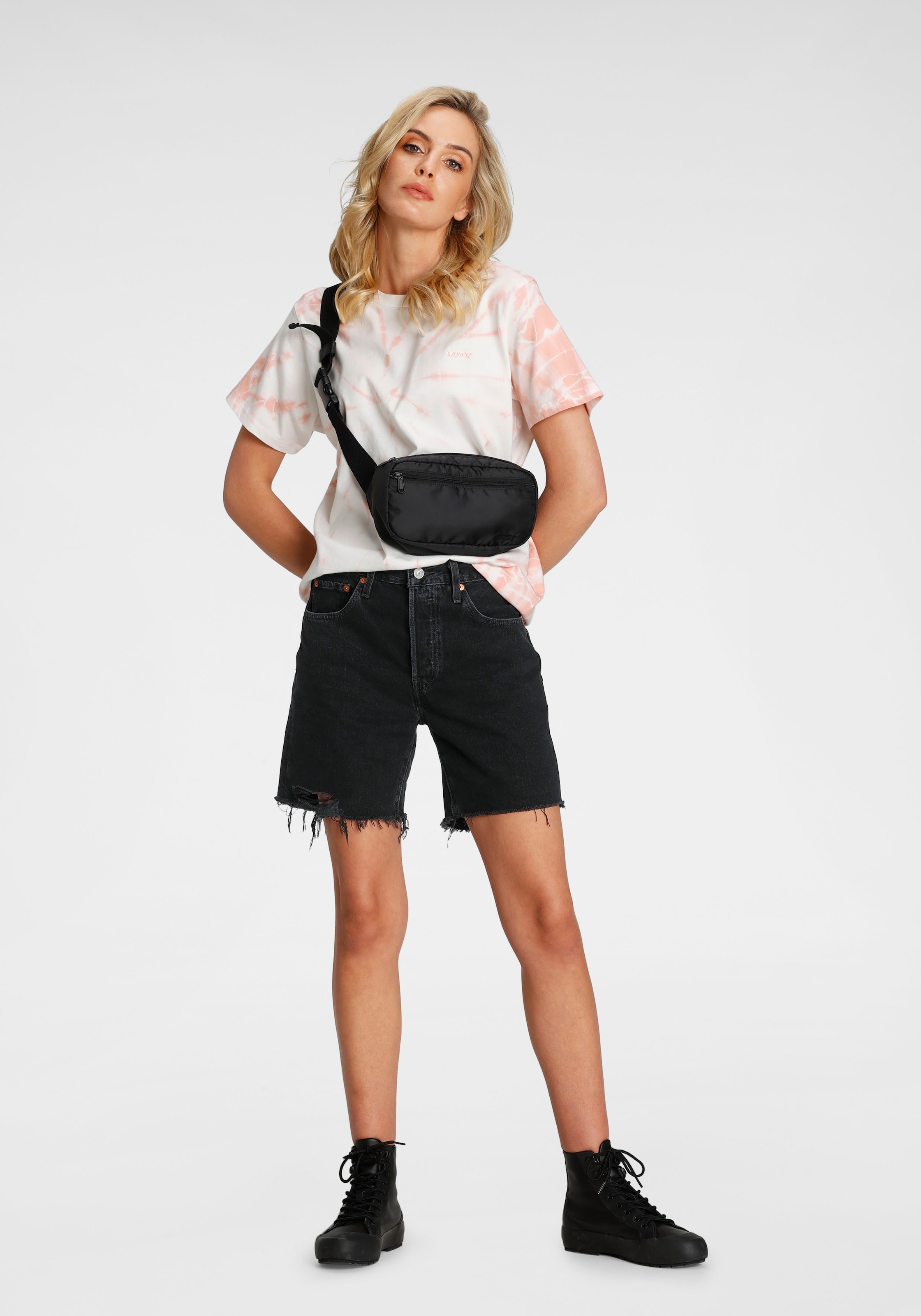 Levi's® Bermudas »501 MID THIGH SHORT«, mit Fransen am Saum