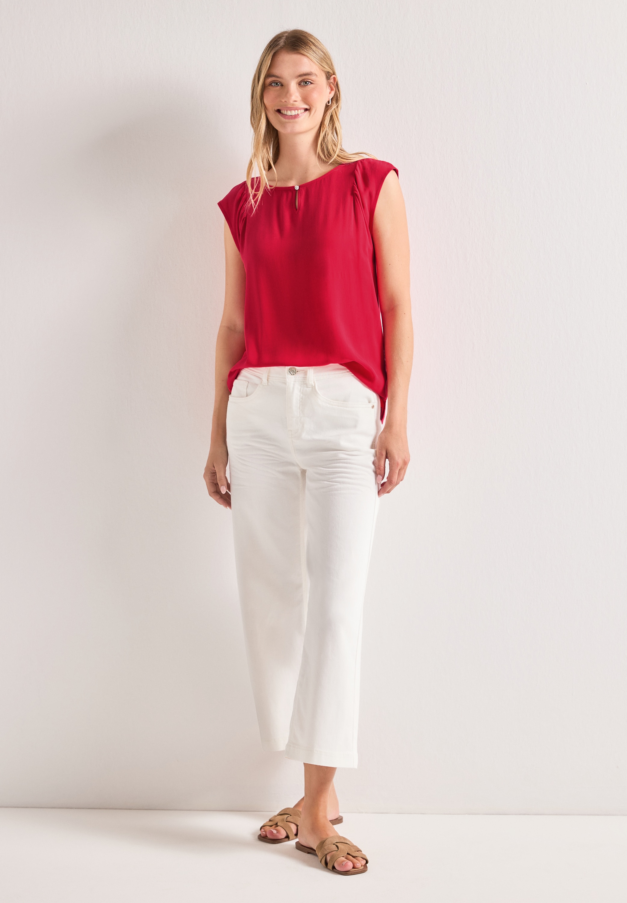 STREET ONE Shirttop mit Raffung