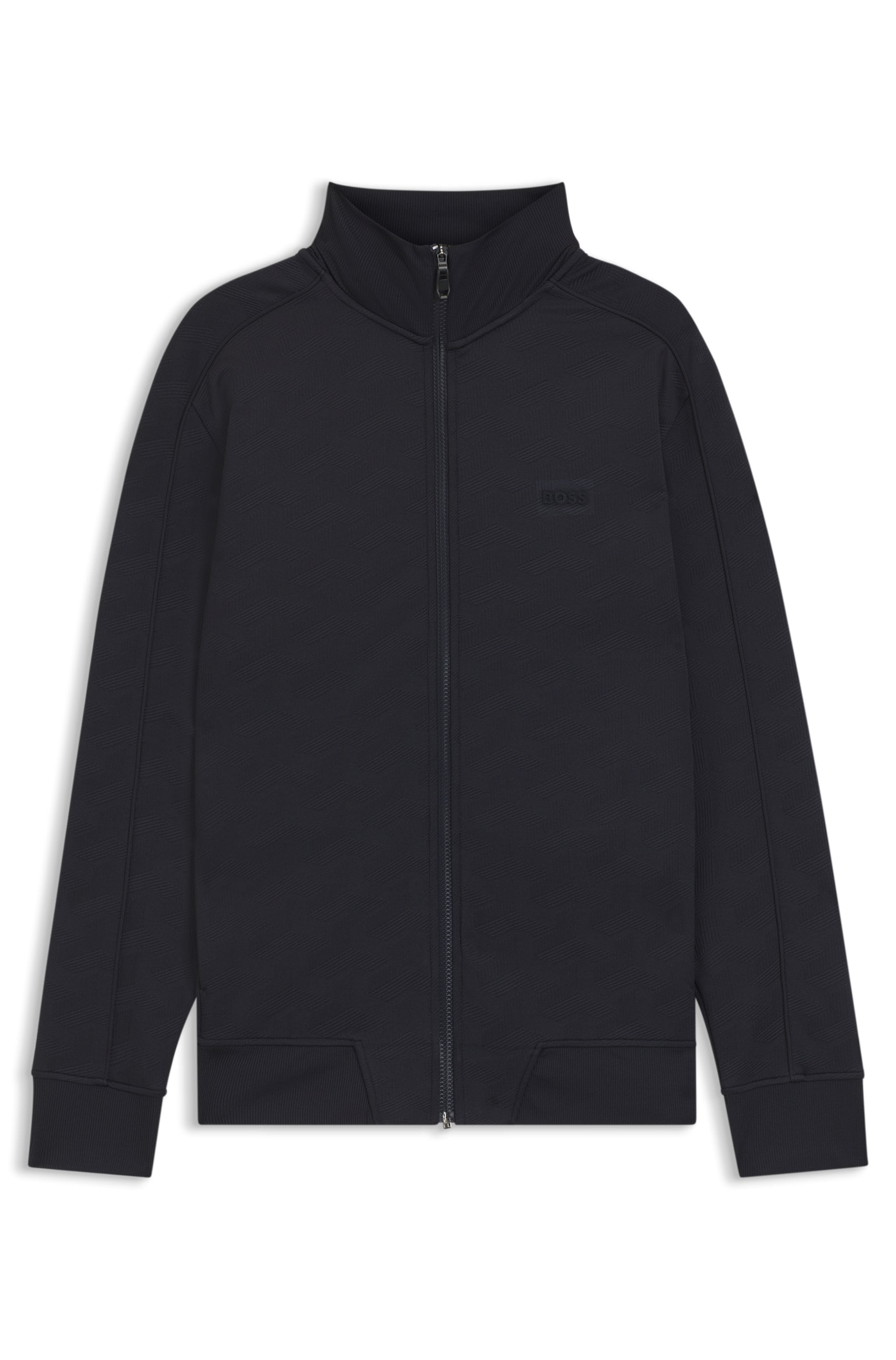 BOSS GREEN Sweatjacke "Mirror", Flachstrickkragen, regular fit, Reißverschl günstig online kaufen