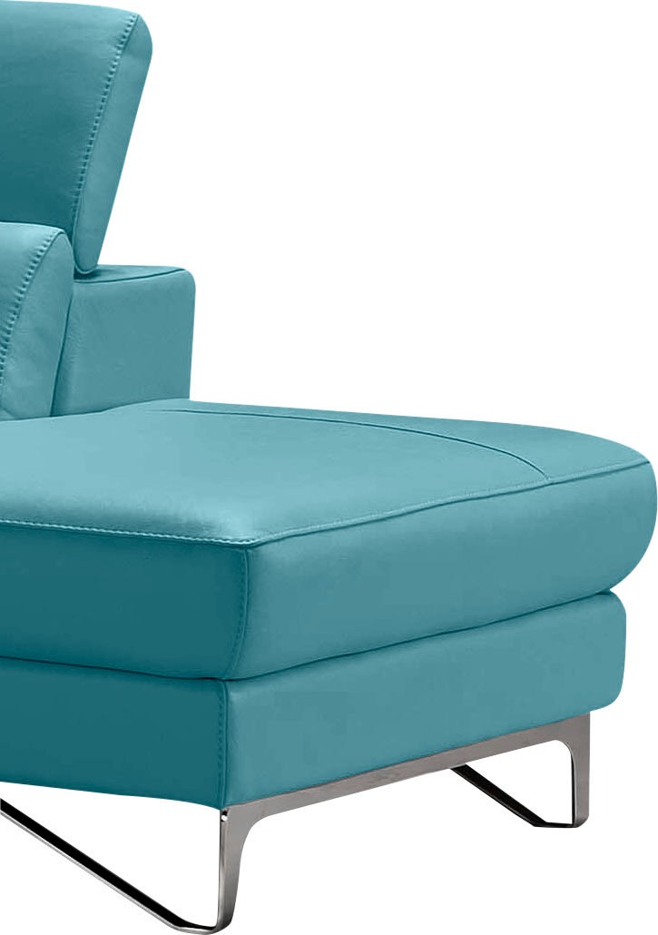 Egoitaliano Ottomane »Princess, elegantes Designsofa mit erstklassigem Sitzkomfort,«, inkl. verstellbarem Kopfteil und edle Designmetallfüße